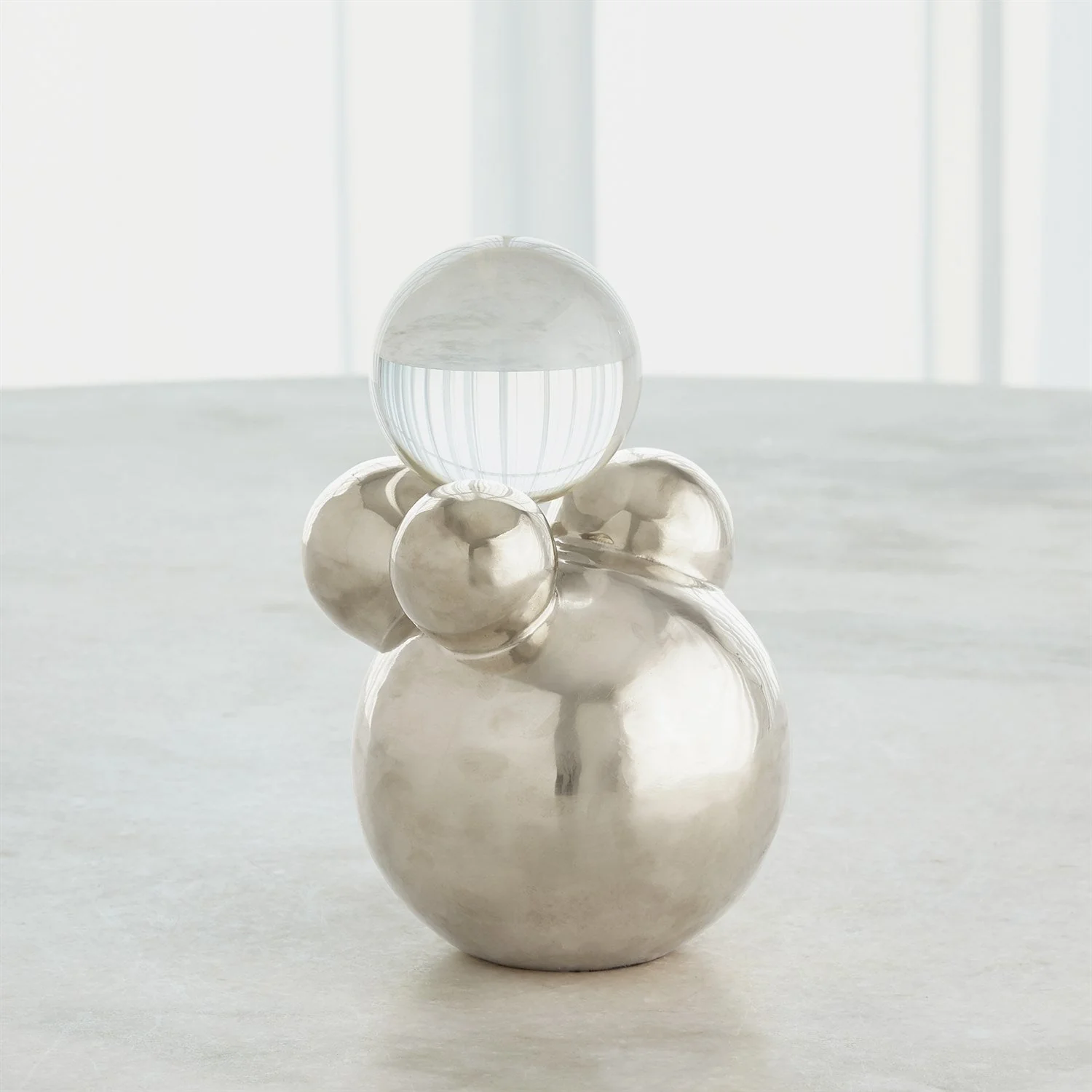 Global Views Nickel with Crystal Bubble Orb Holder Clearance - Image 7