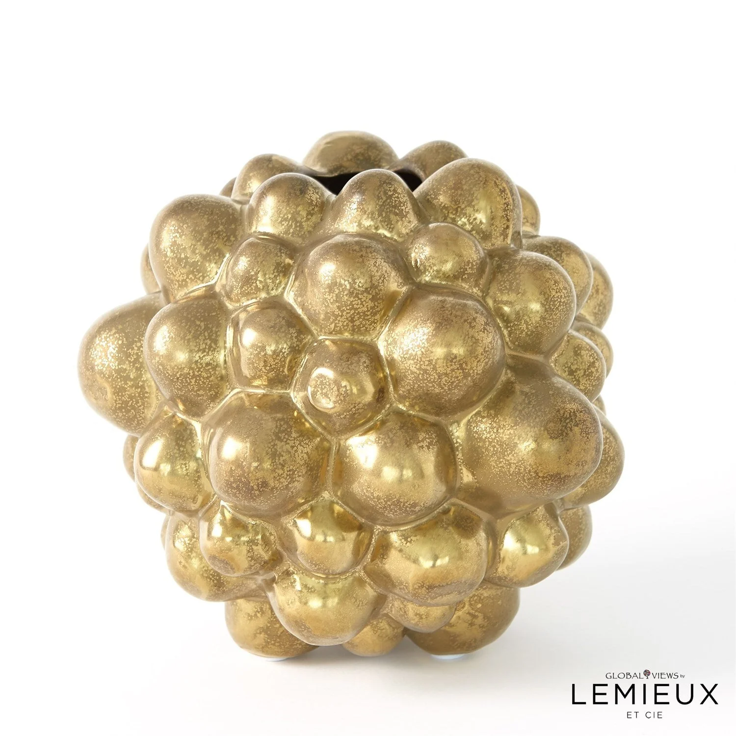 Global Views Bubble Vase - Matte Antique Gold - Image 2