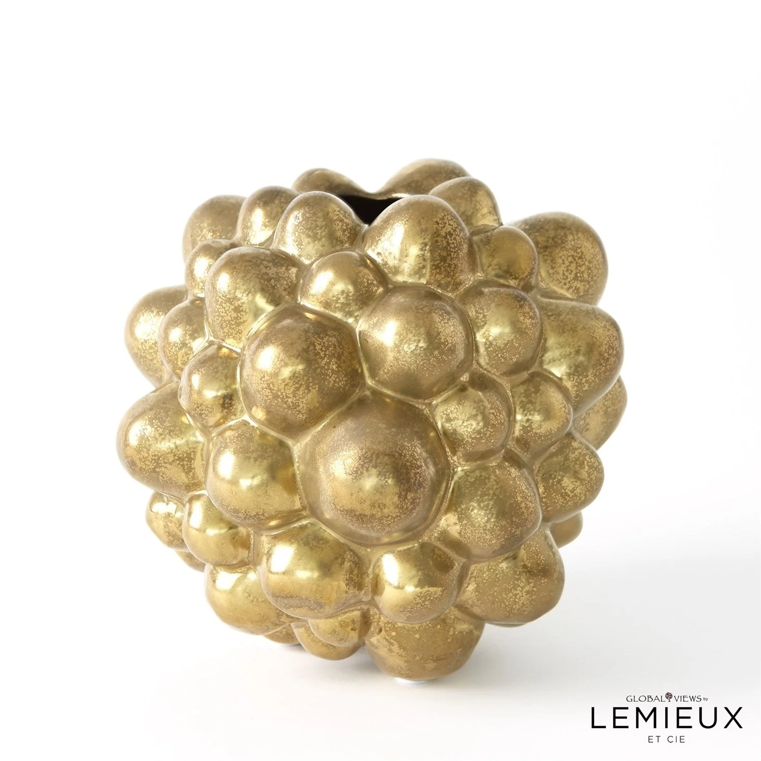 Global Views Bubble Vase - Matte Antique Gold - Image 3