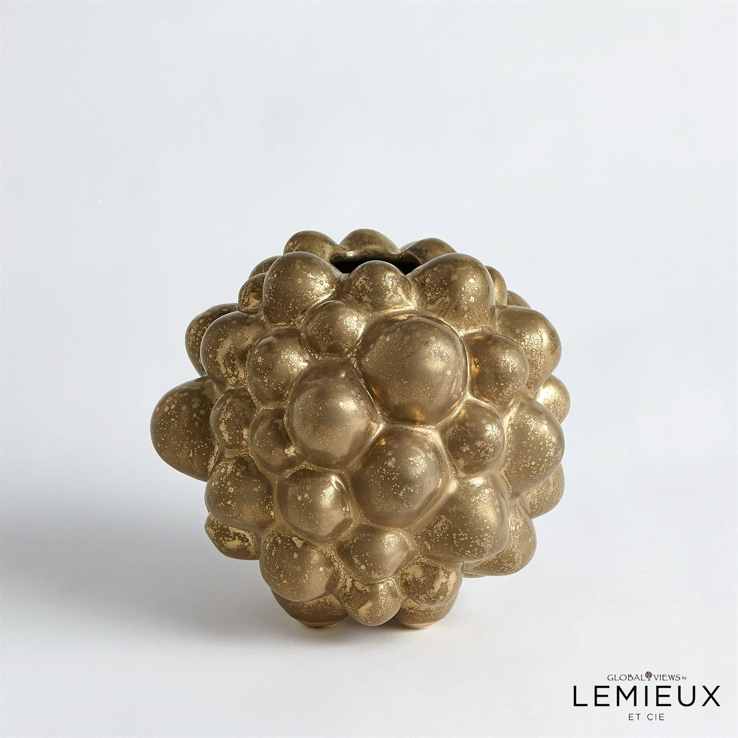Global Views Bubble Vase - Matte Antique Gold - Image 4