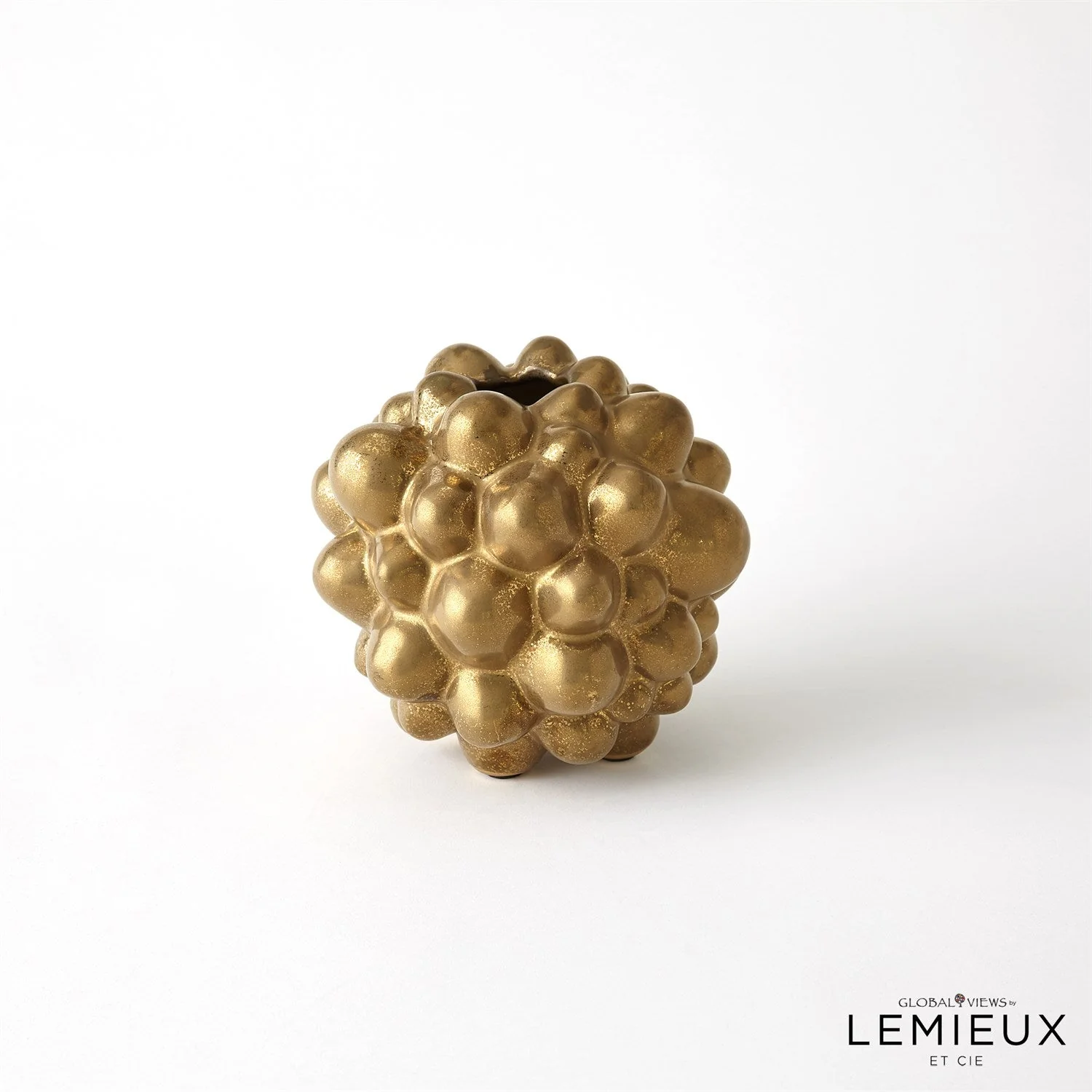 Global Views Bubble Vase - Matte Antique Gold - Image 5