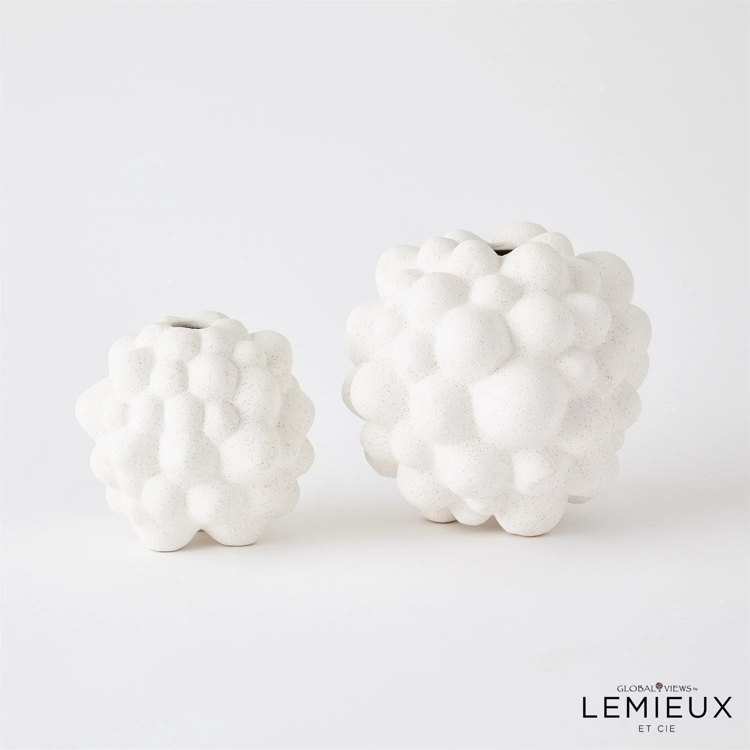 Global Views Bubble Vase - Volcanic White - Image 3