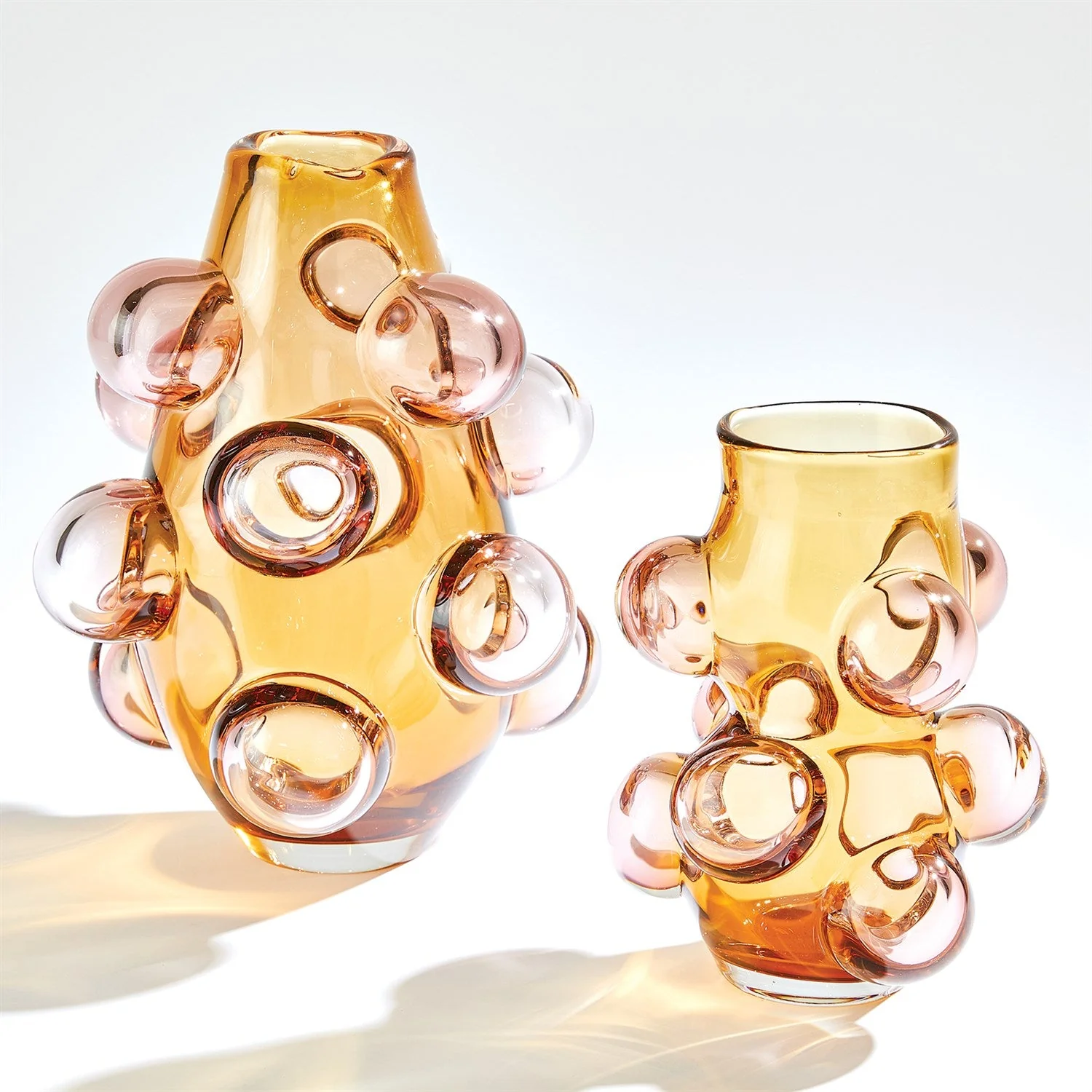 Global Views Bubbled Vase - Amber Blush - Image 2