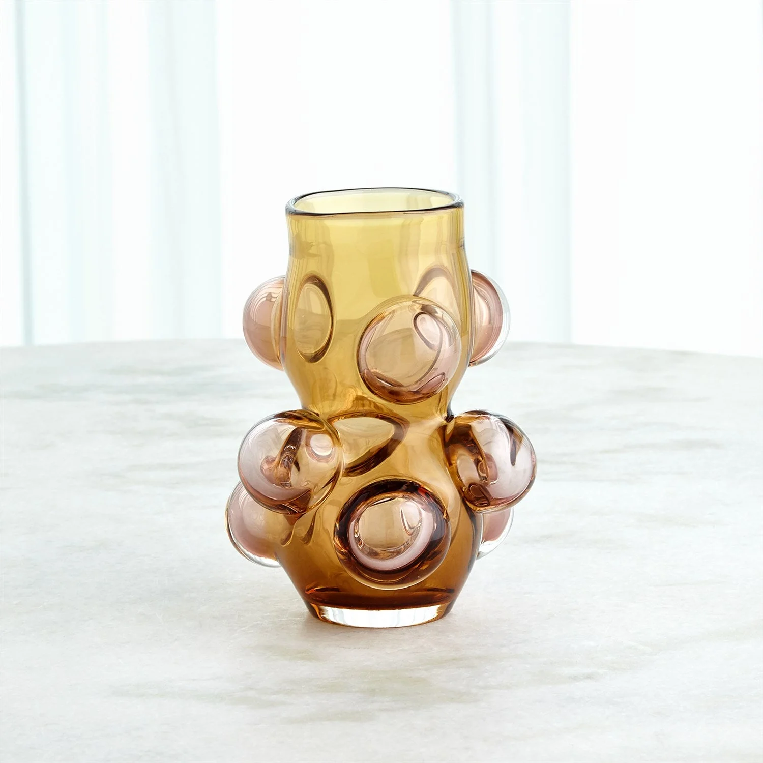 Global Views Bubbled Vase - Amber Blush - Image 5