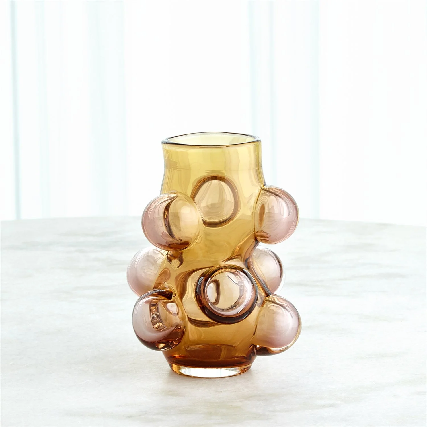 Global Views Bubbled Vase - Amber Blush - Image 6