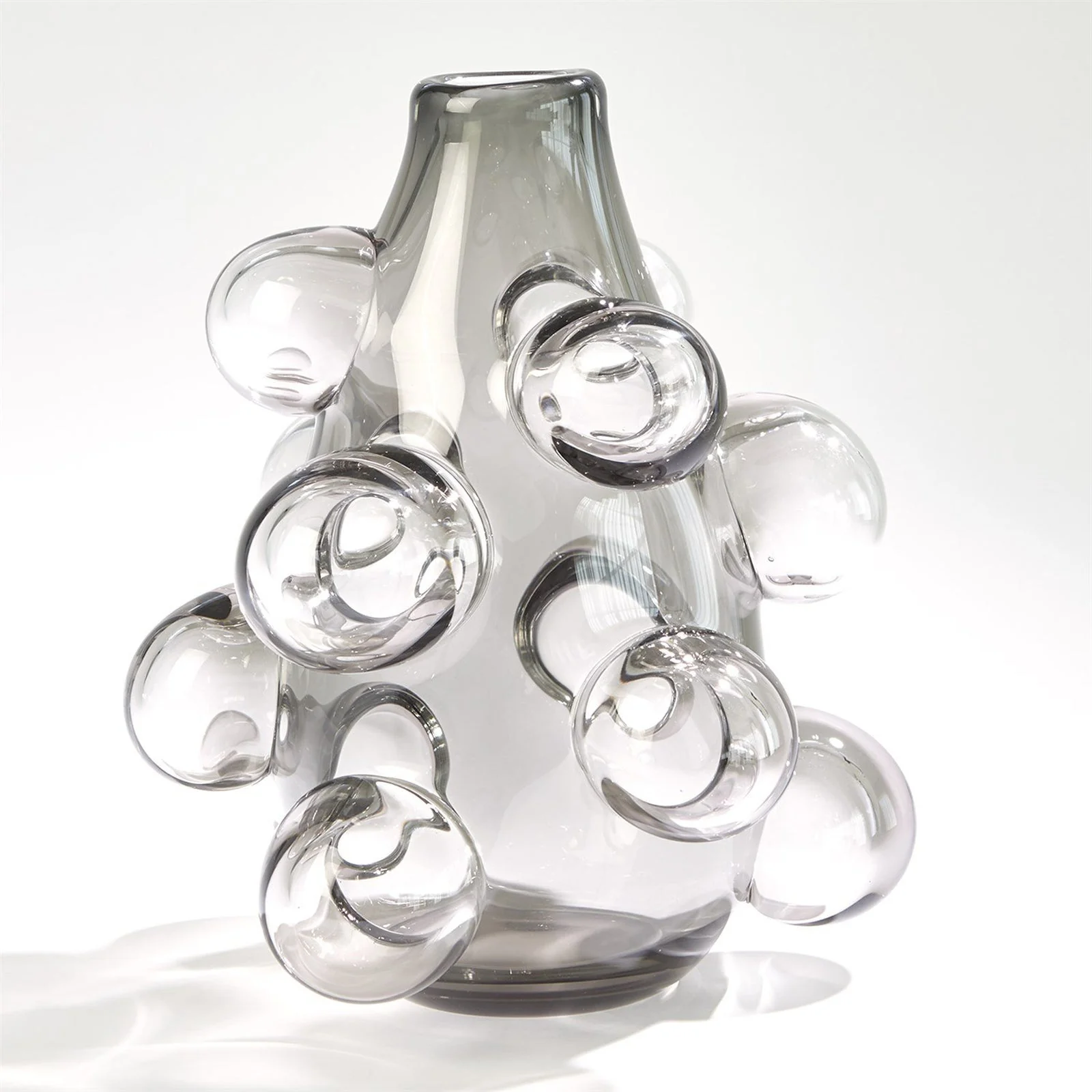 Global Views Bubbled Vase - Smoke Grey