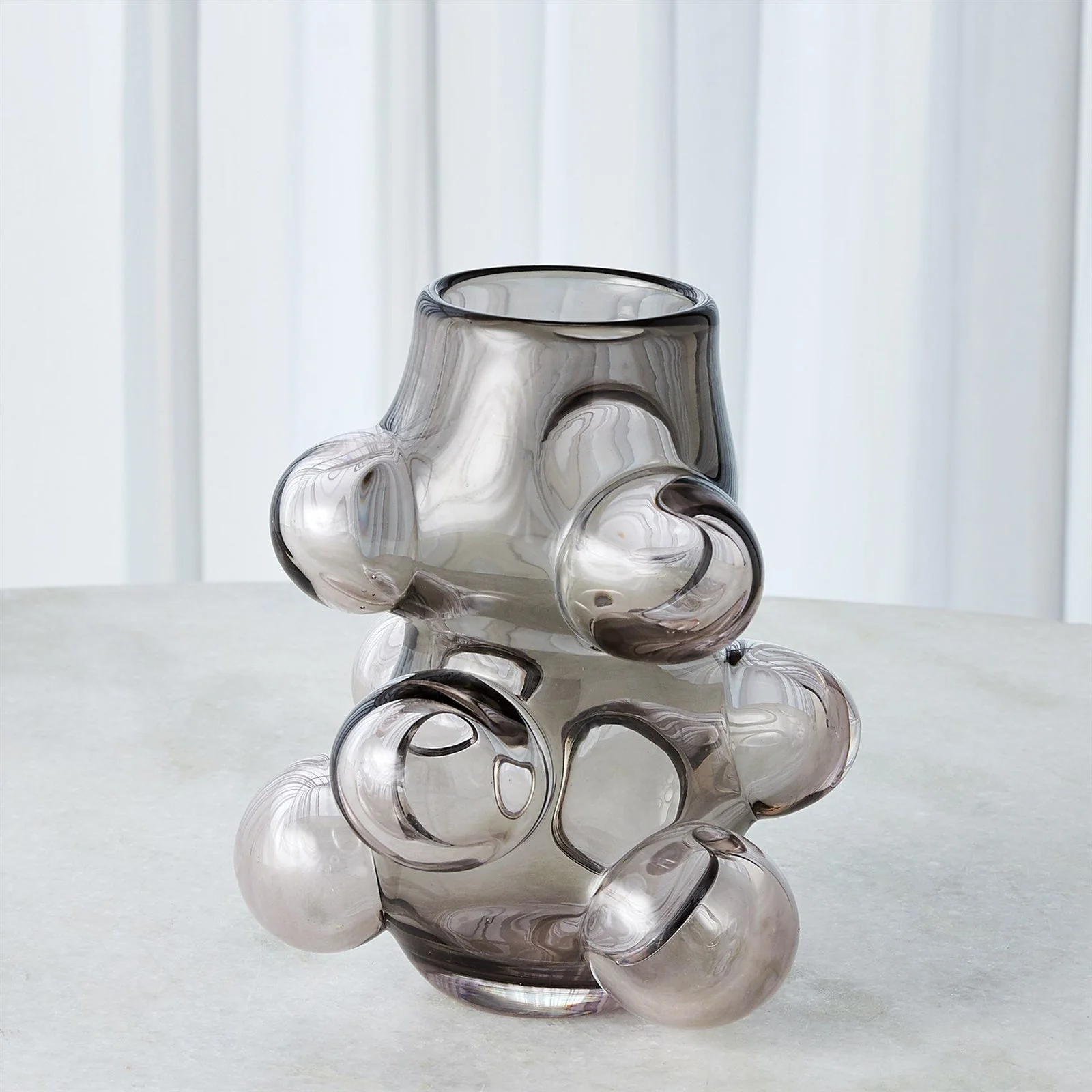 Global Views Bubbled Vase - Smoke Grey - Image 4