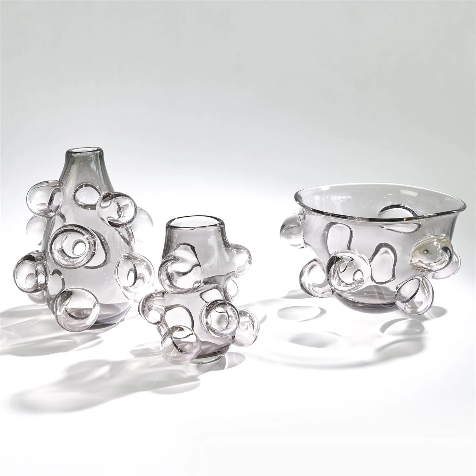 Global Views Bubbled Vase - Smoke Grey - Image 6