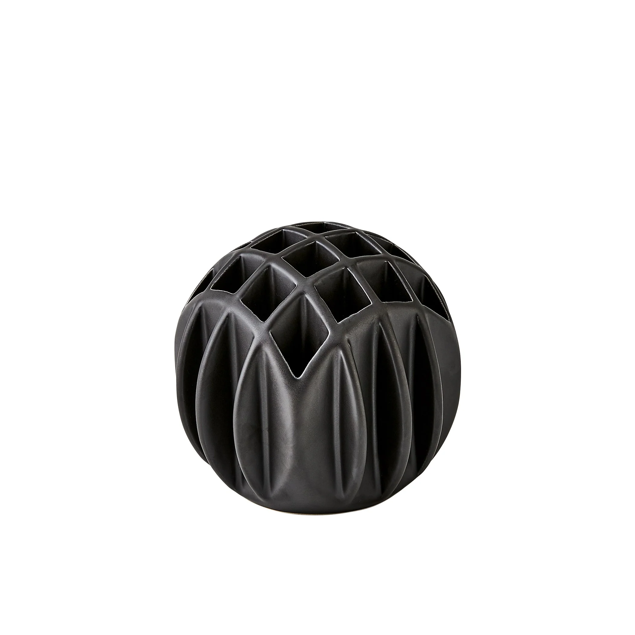 Global Views Bud Ball Vase Matte Black - Image 5