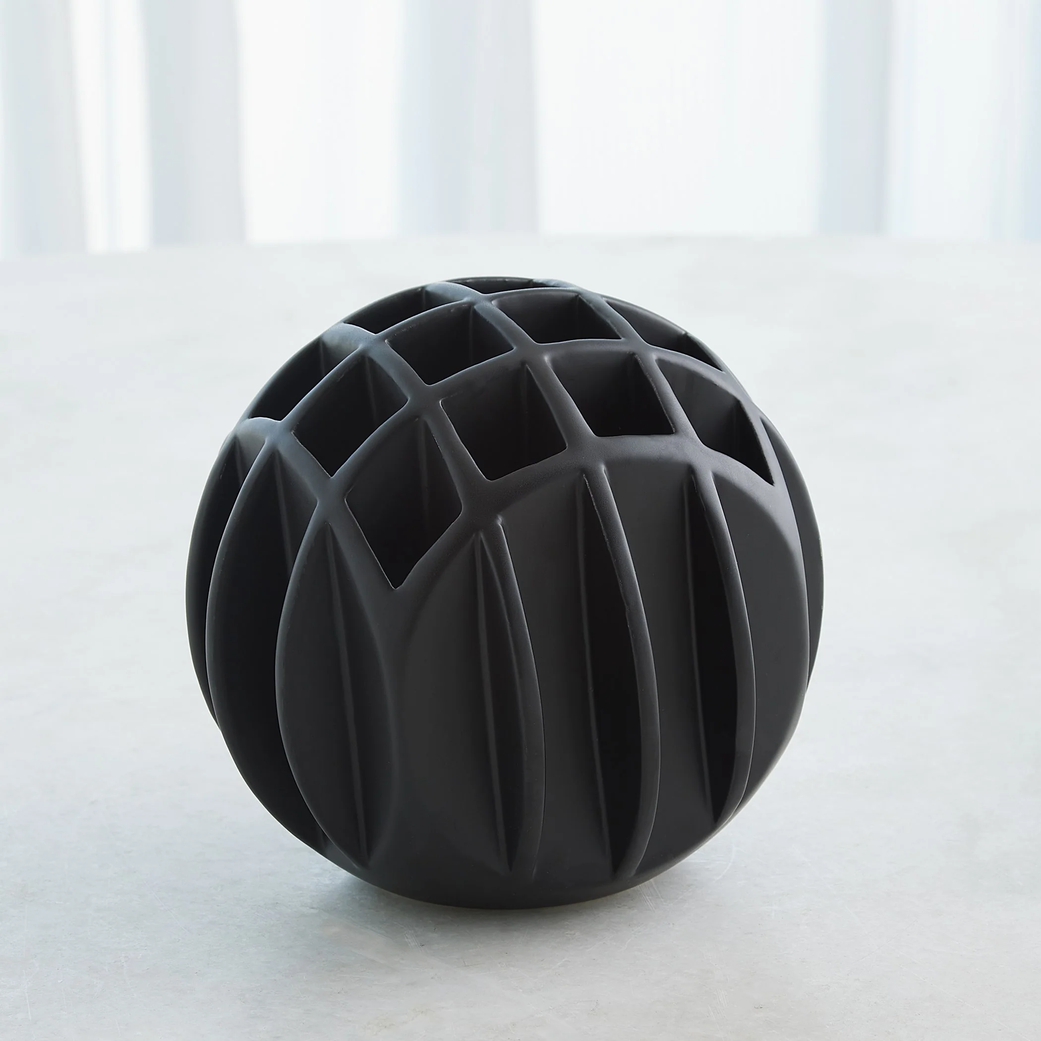 Global Views Bud Ball Vase Matte Black - Image 7