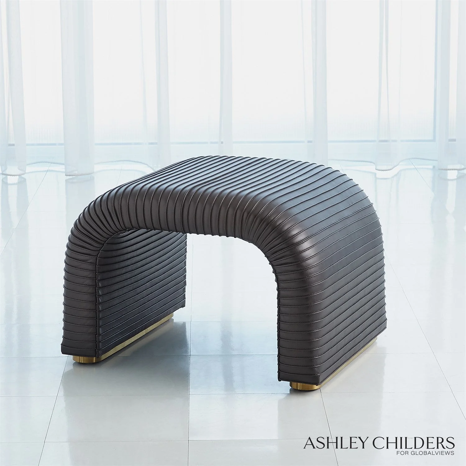 Global Views Cade Stool by Ashley Childers - Image 5