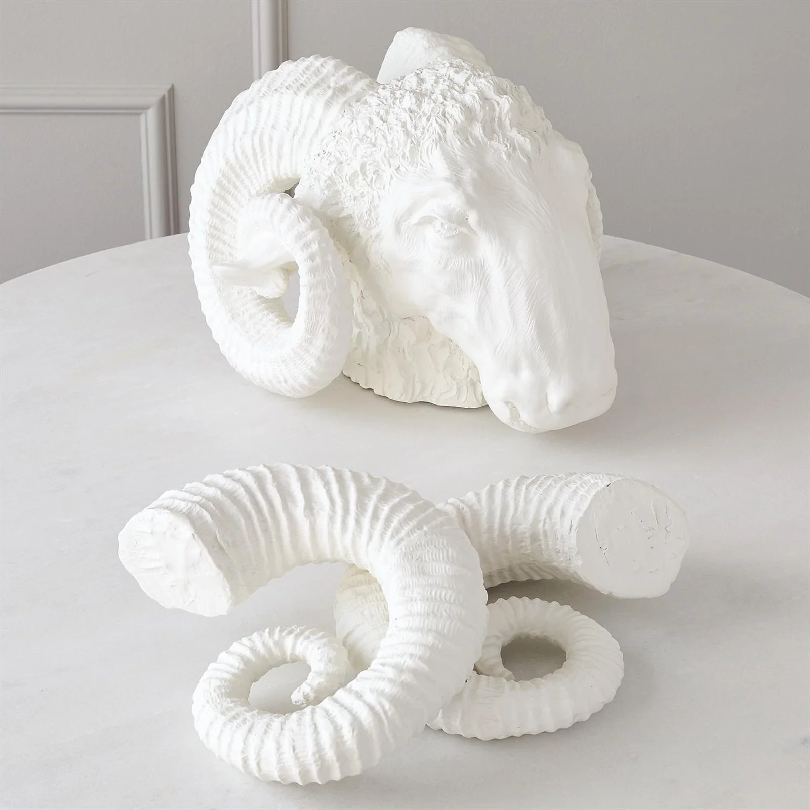 Global Views Capricorn Sculpture-Matte White - Image 5