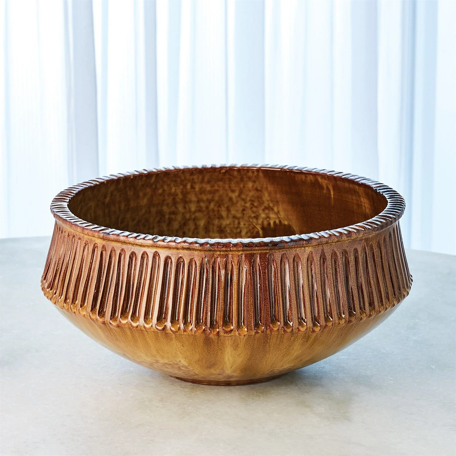 Global Views Carved Bowl - Image 4