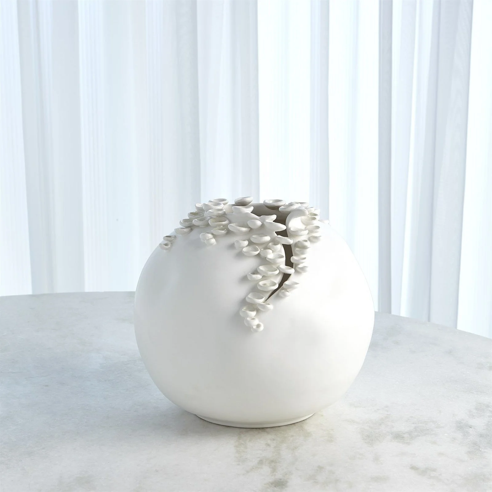 Global Views Cascading Reef Vase White - Image 2