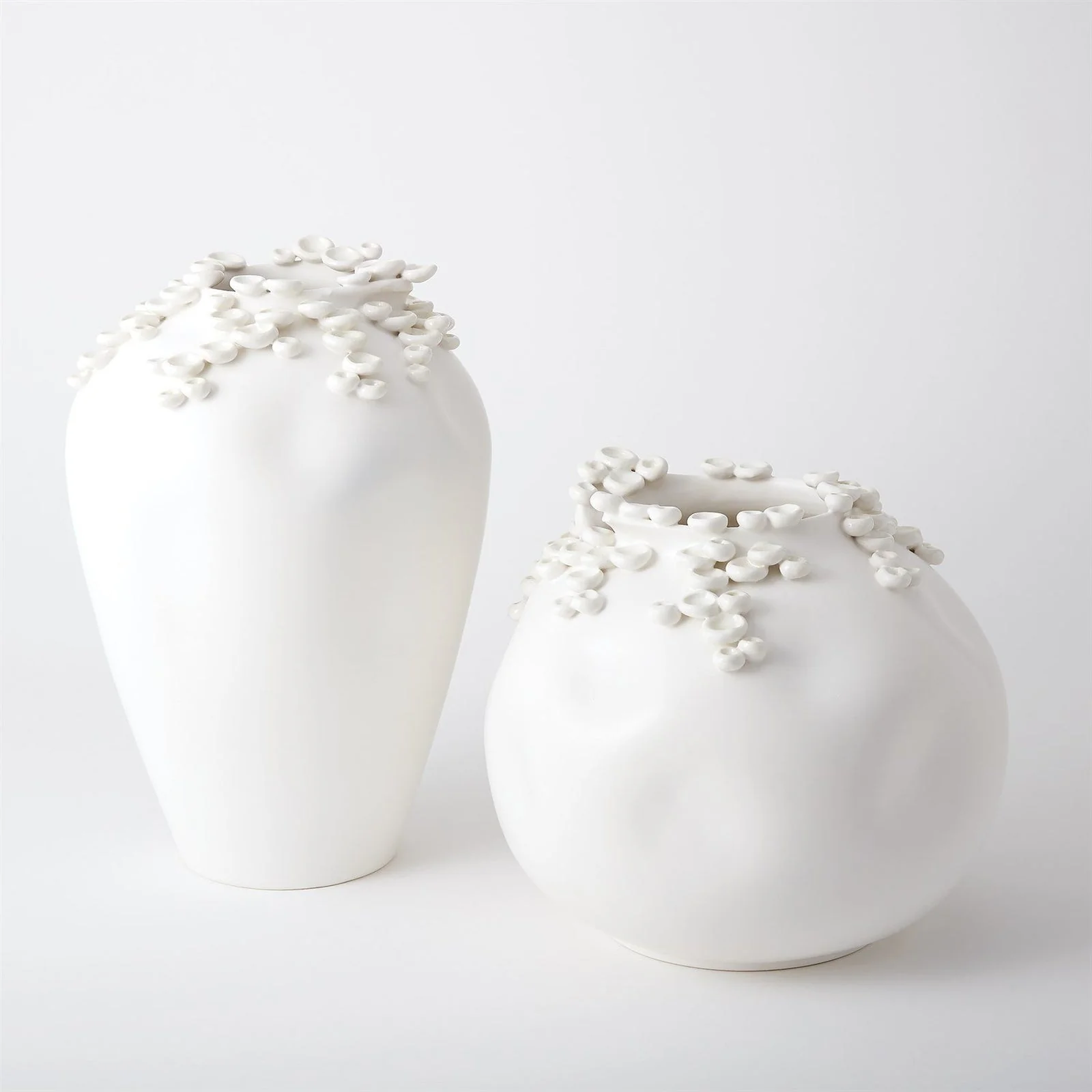 Global Views Cascading Reef Vase White - Image 3