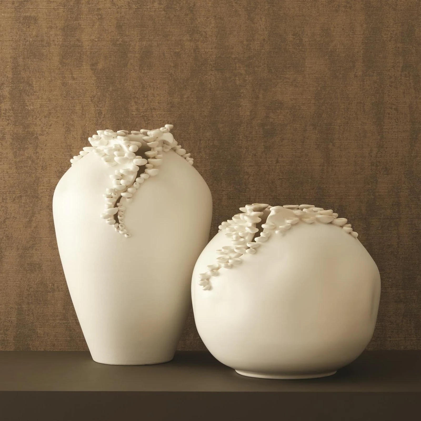 Global Views Cascading Reef Vase White - Image 6
