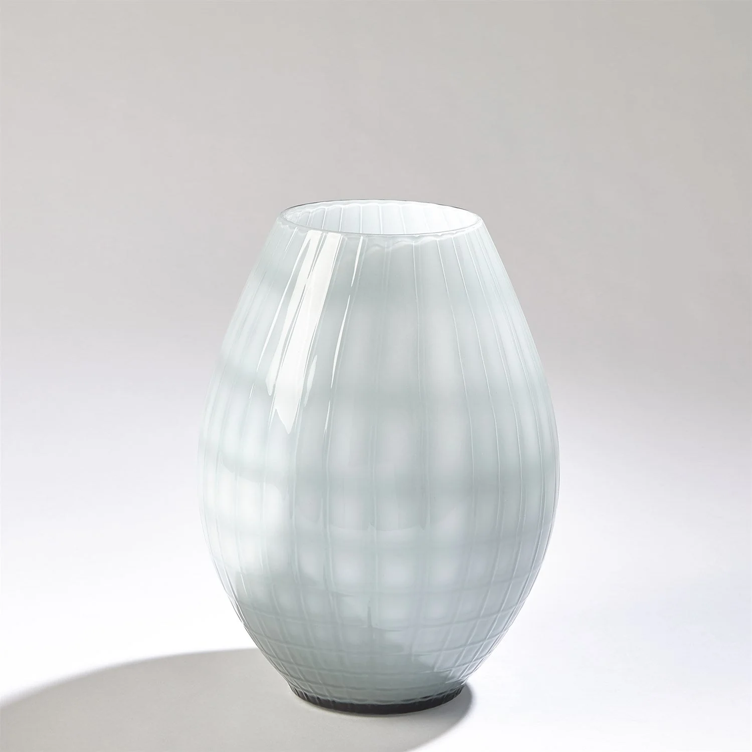 Global Views Cased Glass Grid Vase - Blue - Image 8