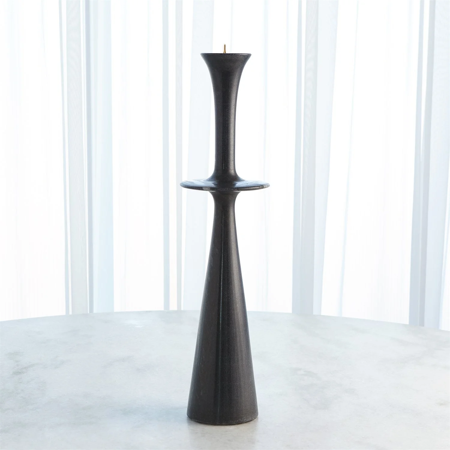 Global Views Center Flair Candle Stand - Black - Image 2
