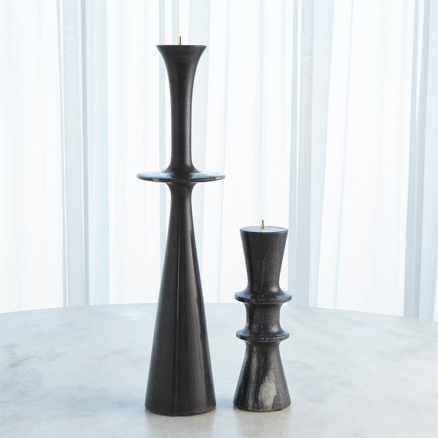 Global Views Center Flair Candle Stand - Black - Image 3