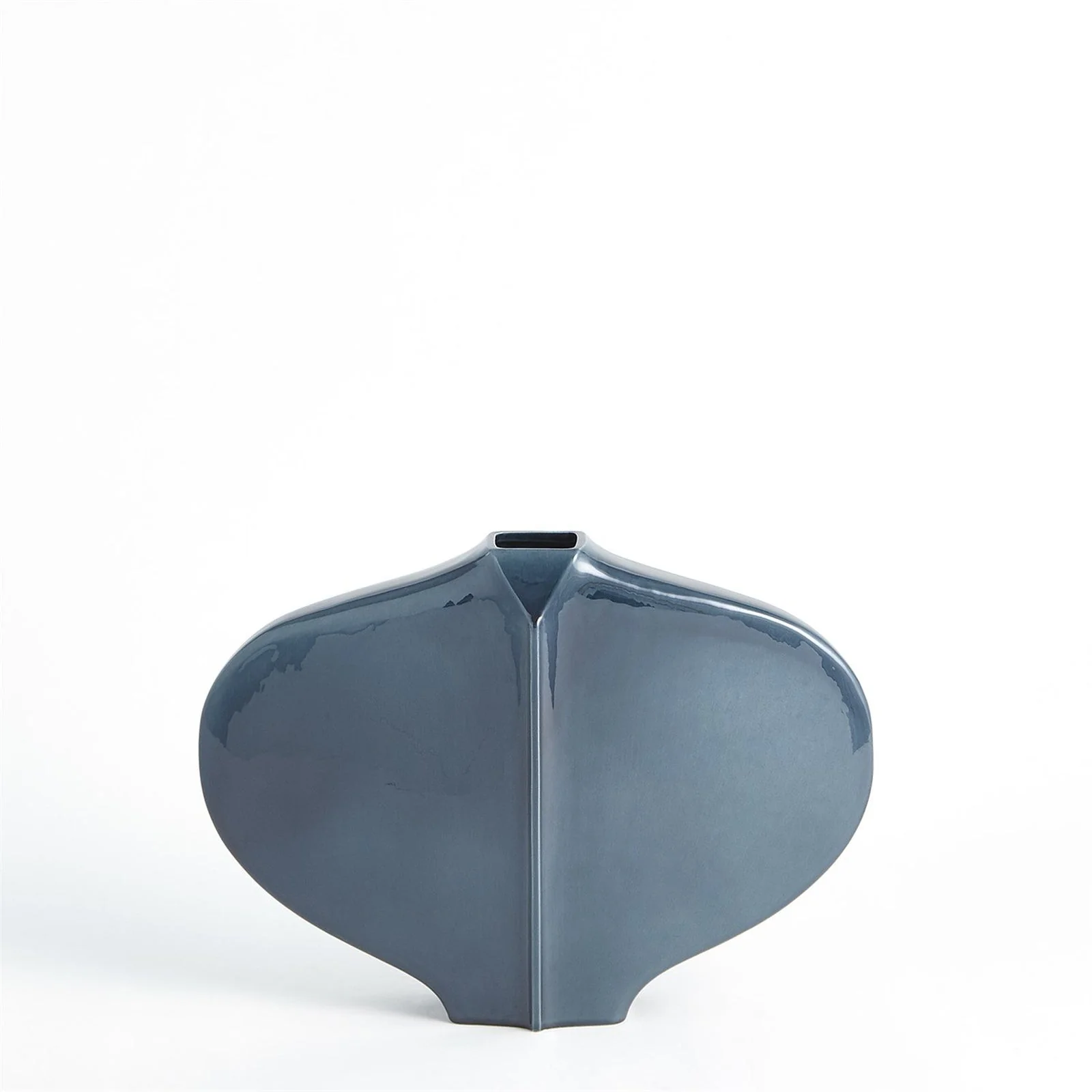 Global Views Center Ridge Vase-Blue - Image 2