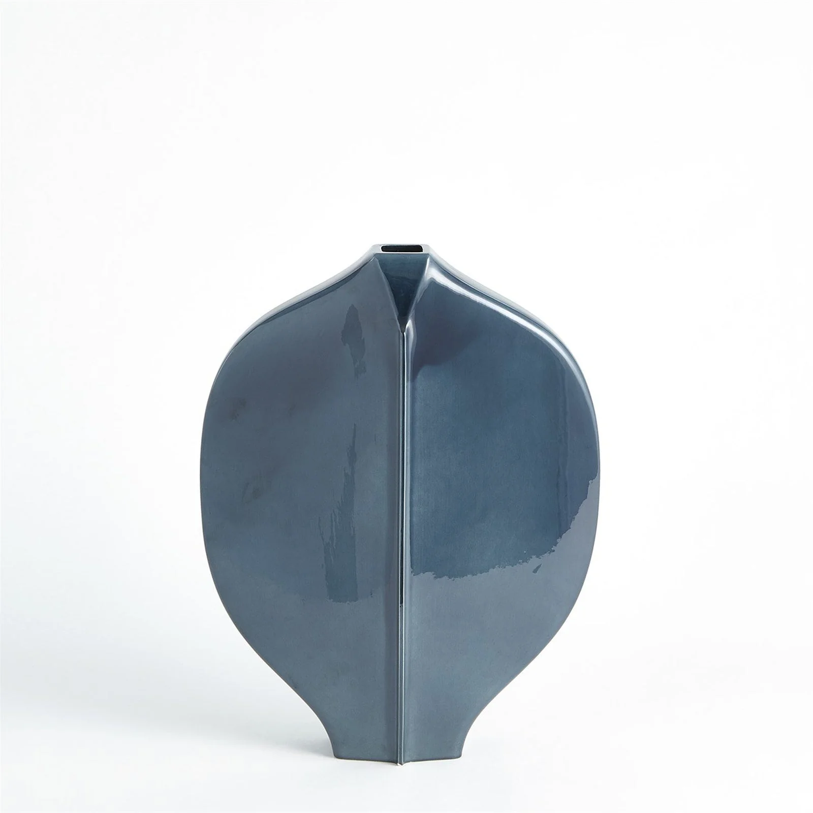 Global Views Center Ridge Vase-Blue - Image 4