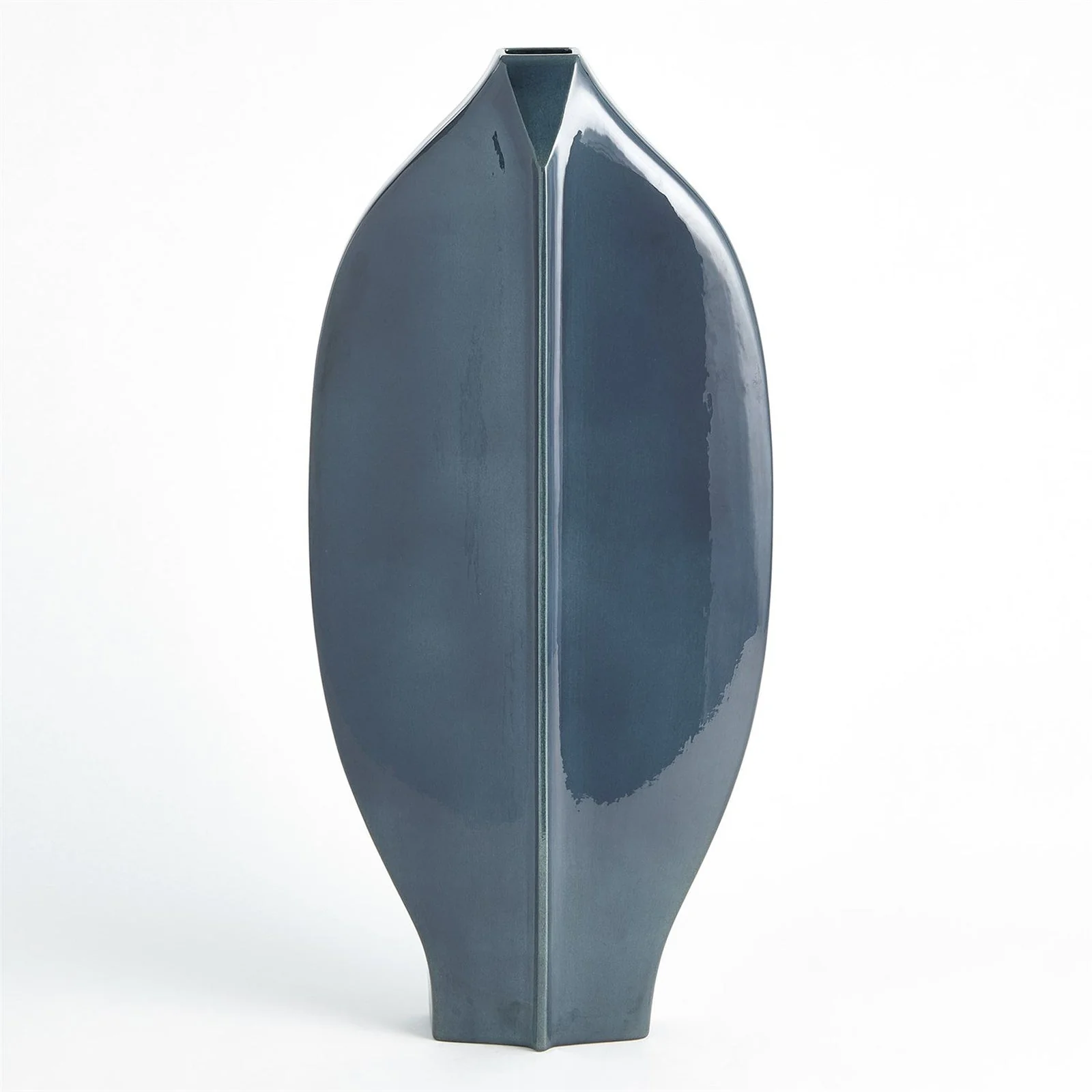 Global Views Center Ridge Vase-Blue - Image 6