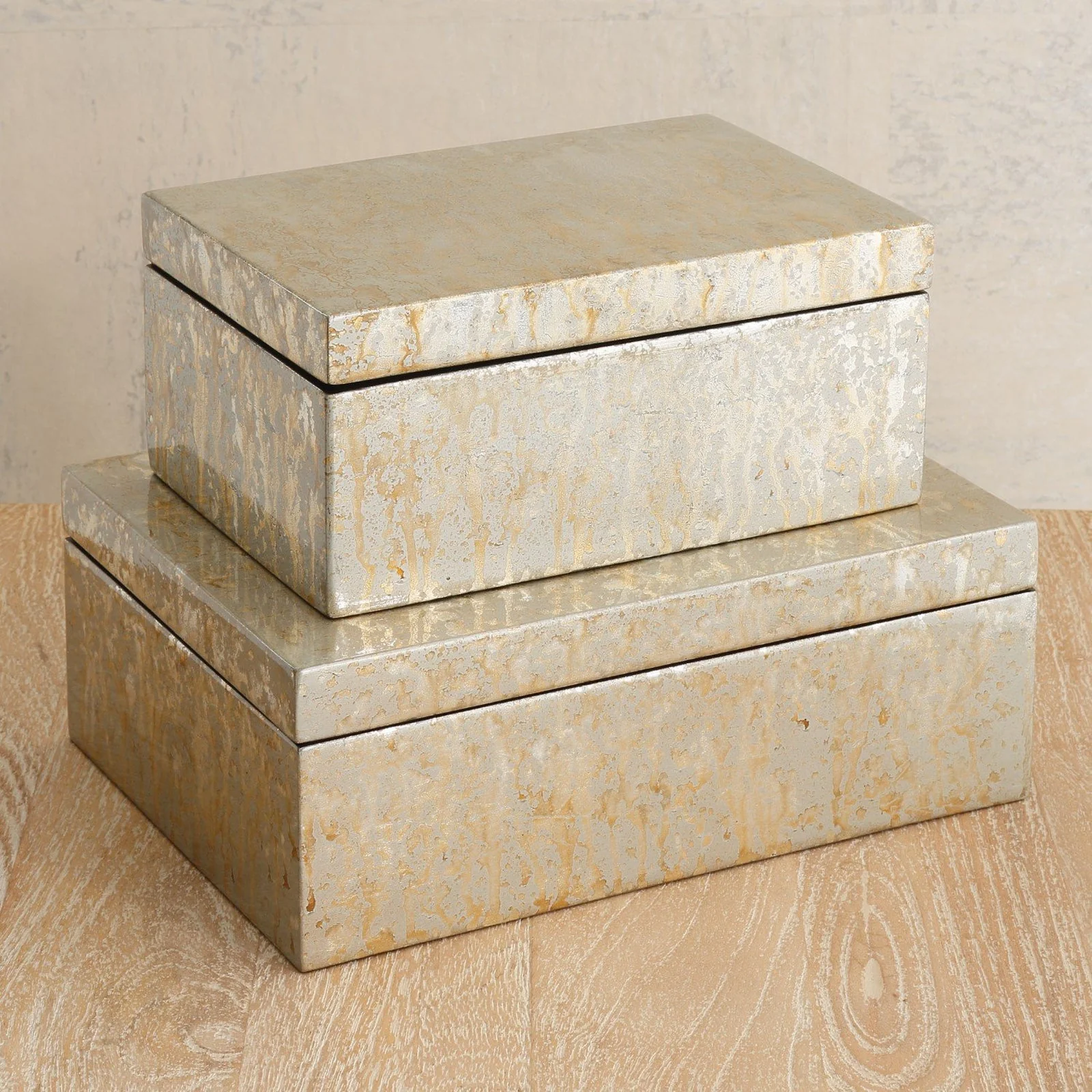 Global Views Champagne Silver Leaf Box - Image 2