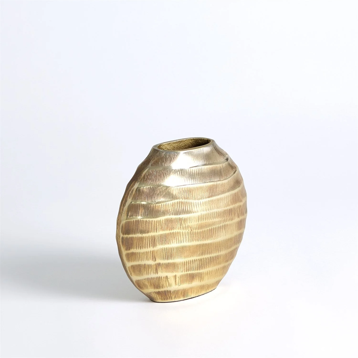 Global Views Chased Oval Vase - Antique Brass - Image 11