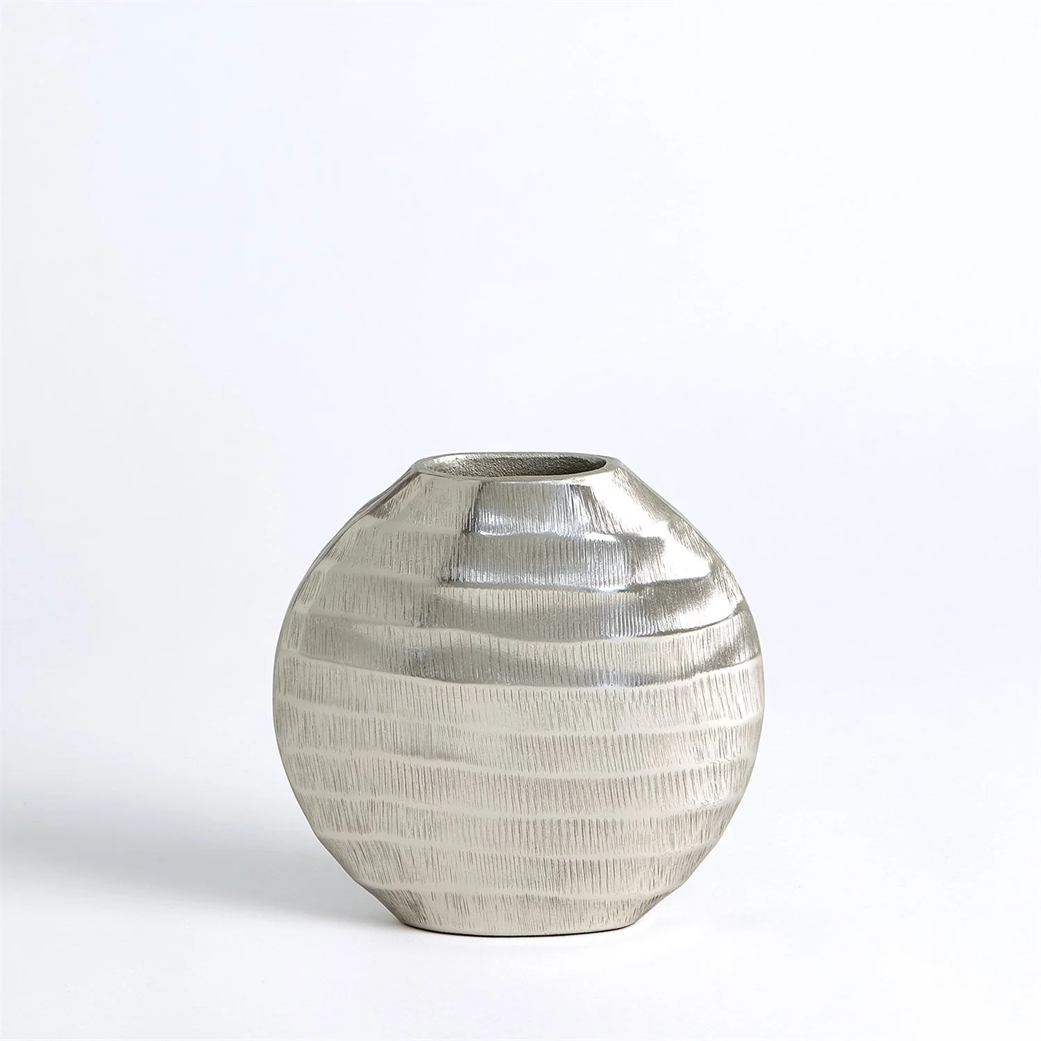 Global Views Chased Oval Vase - Antique Nickel - Image 7
