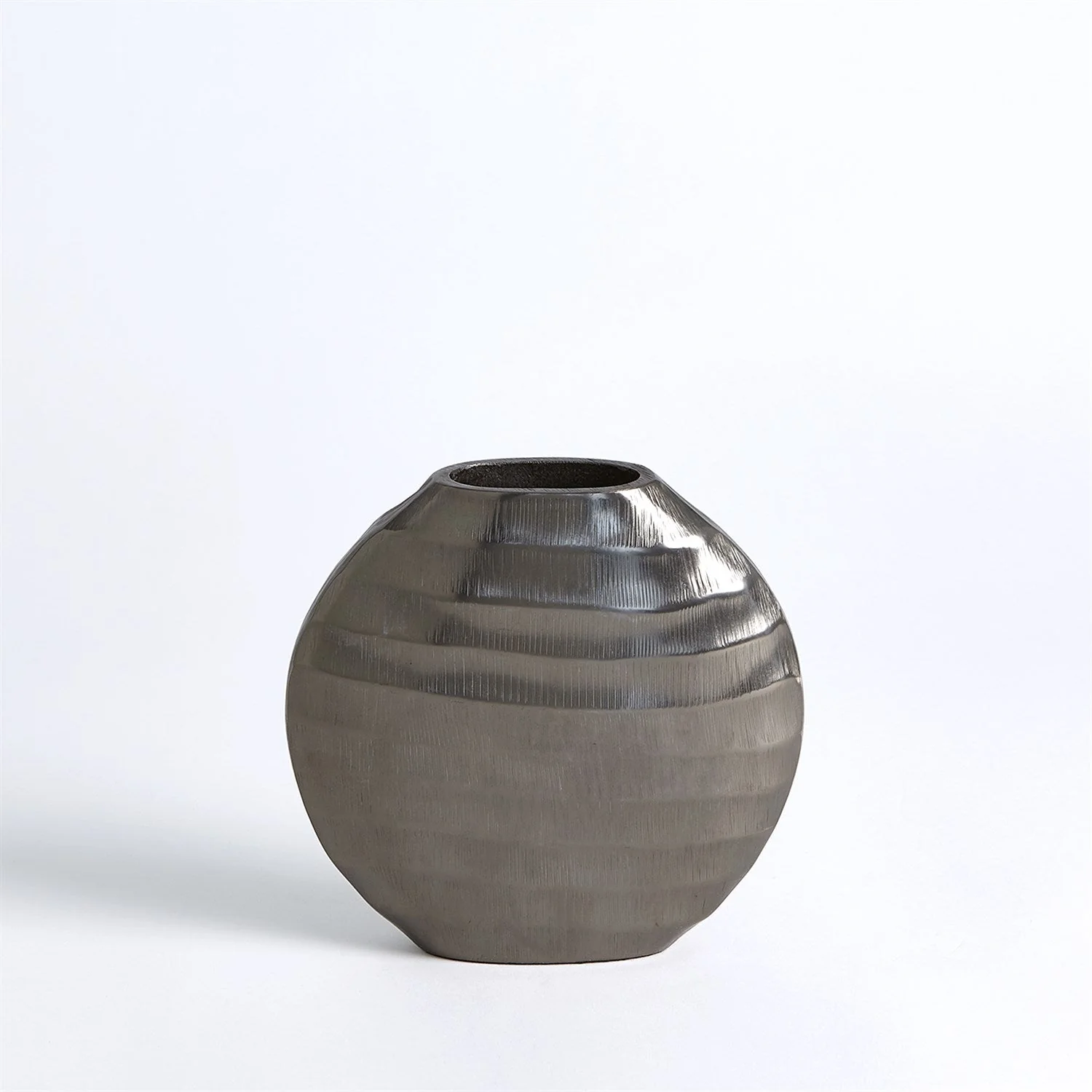 Global Views Chased Oval Vase - Black Nickel - Image 10