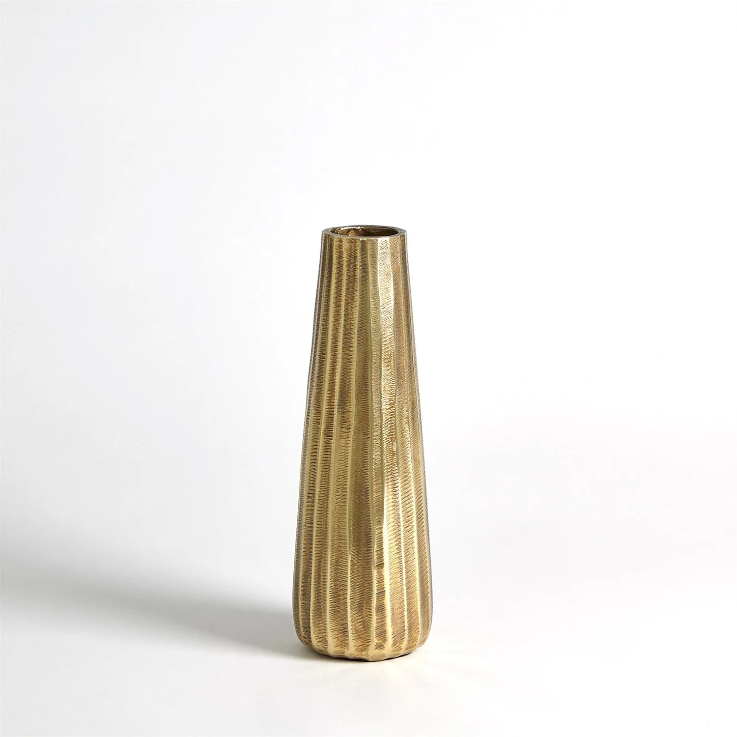 Global Views Chased Round Vase - Antique Brass - Image 8