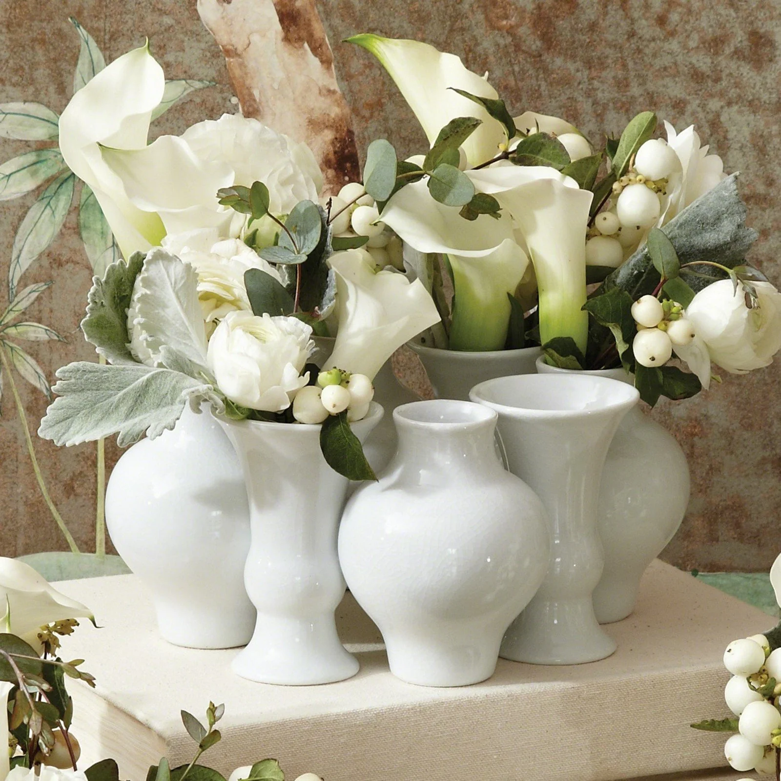Global Views Chinoise Bud Vase Wreath-White Crackle - Image 2