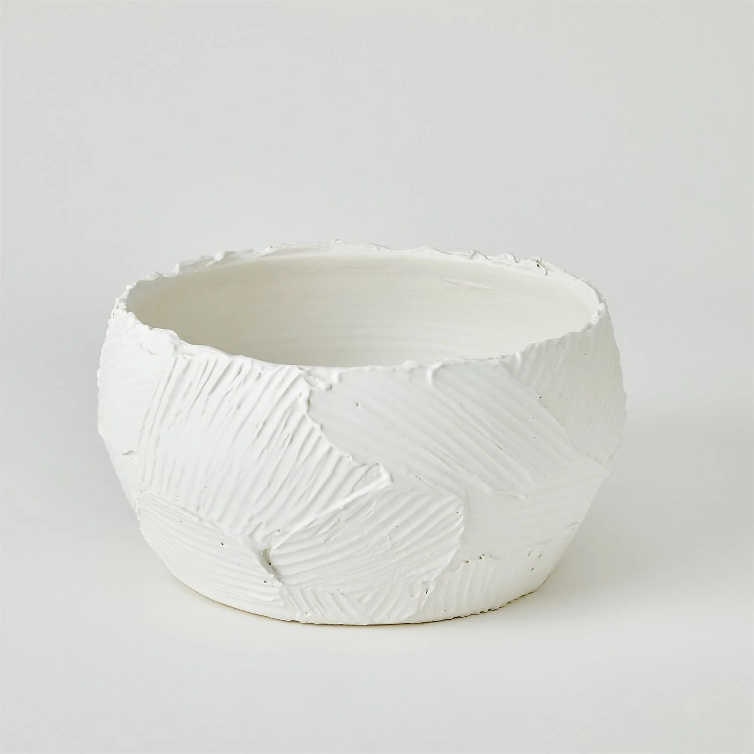 Global Views Chip Bowl & Vases - Matte White - Image 4