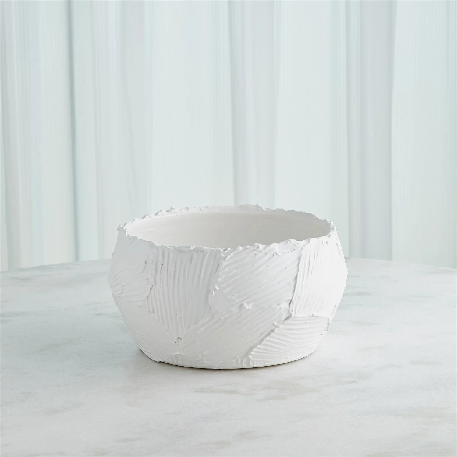 Global Views Chip Bowl & Vases - Matte White - Image 5
