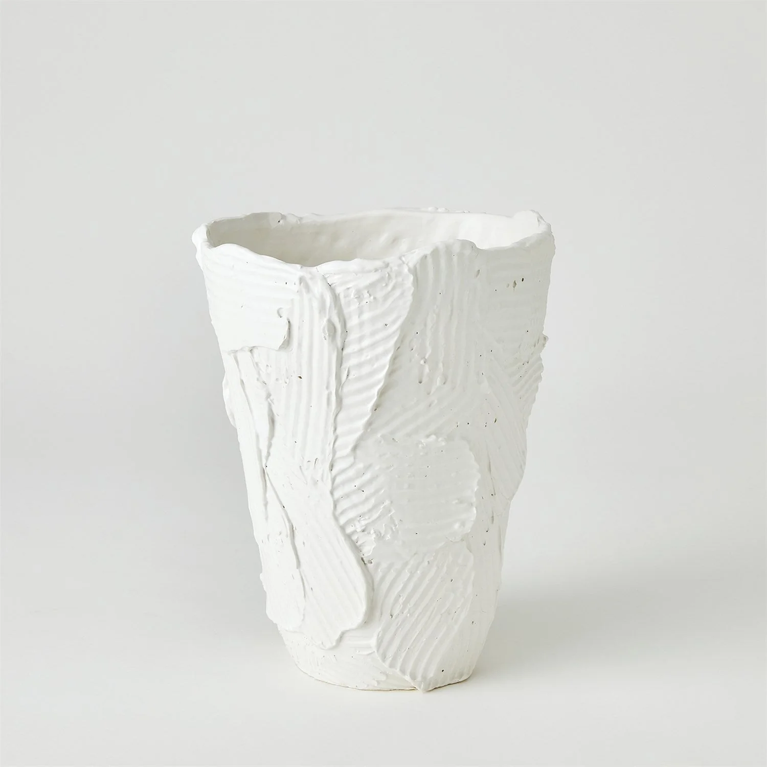 Global Views Chip Bowl & Vases - Matte White - Image 6