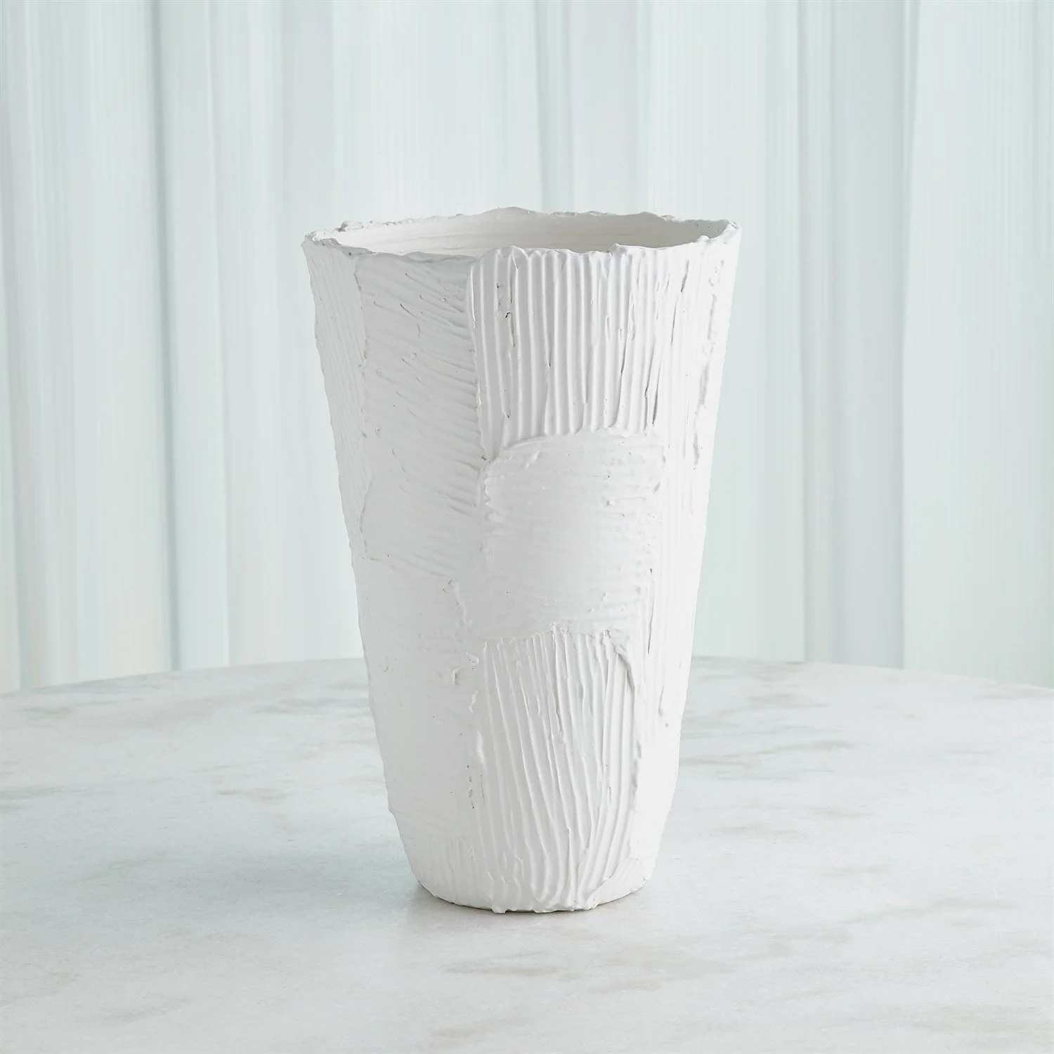 Global Views Chip Bowl & Vases - Matte White - Image 9