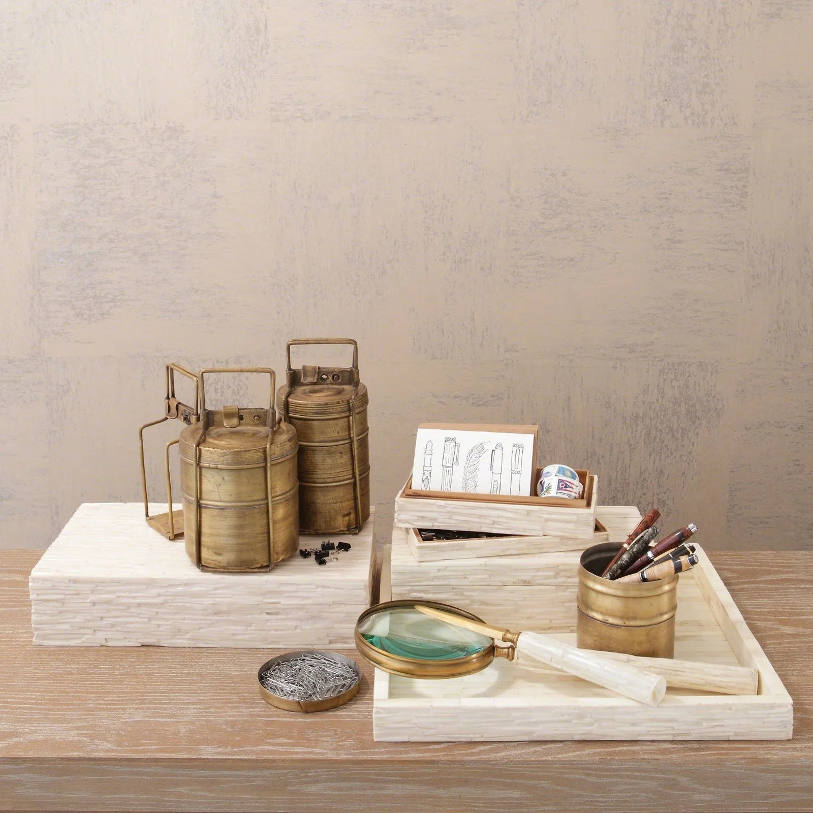 Global Views Chiseled Bone Storage Box - Image 10