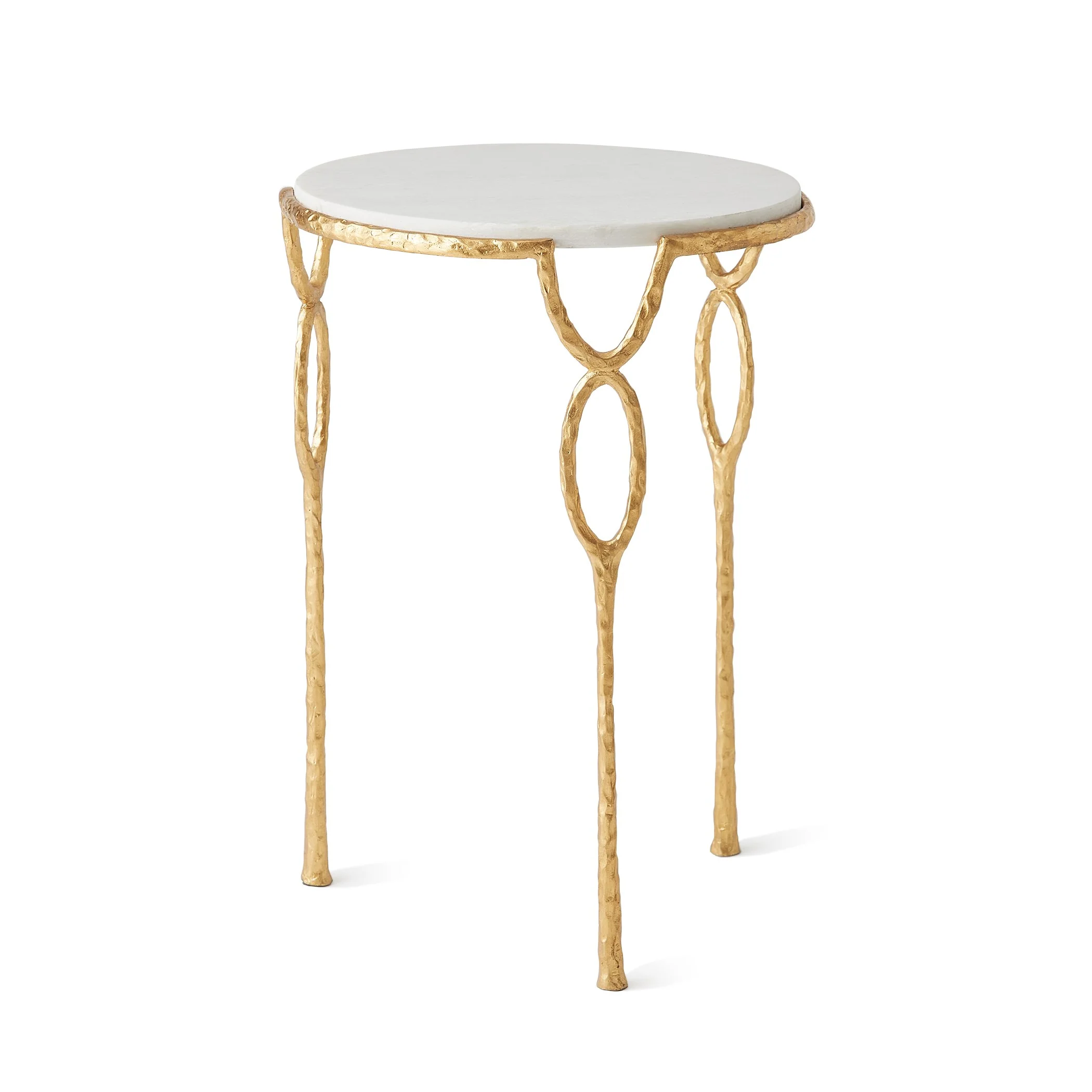 Global Views Chiseled Loop Table Gold Leaf - Image 4