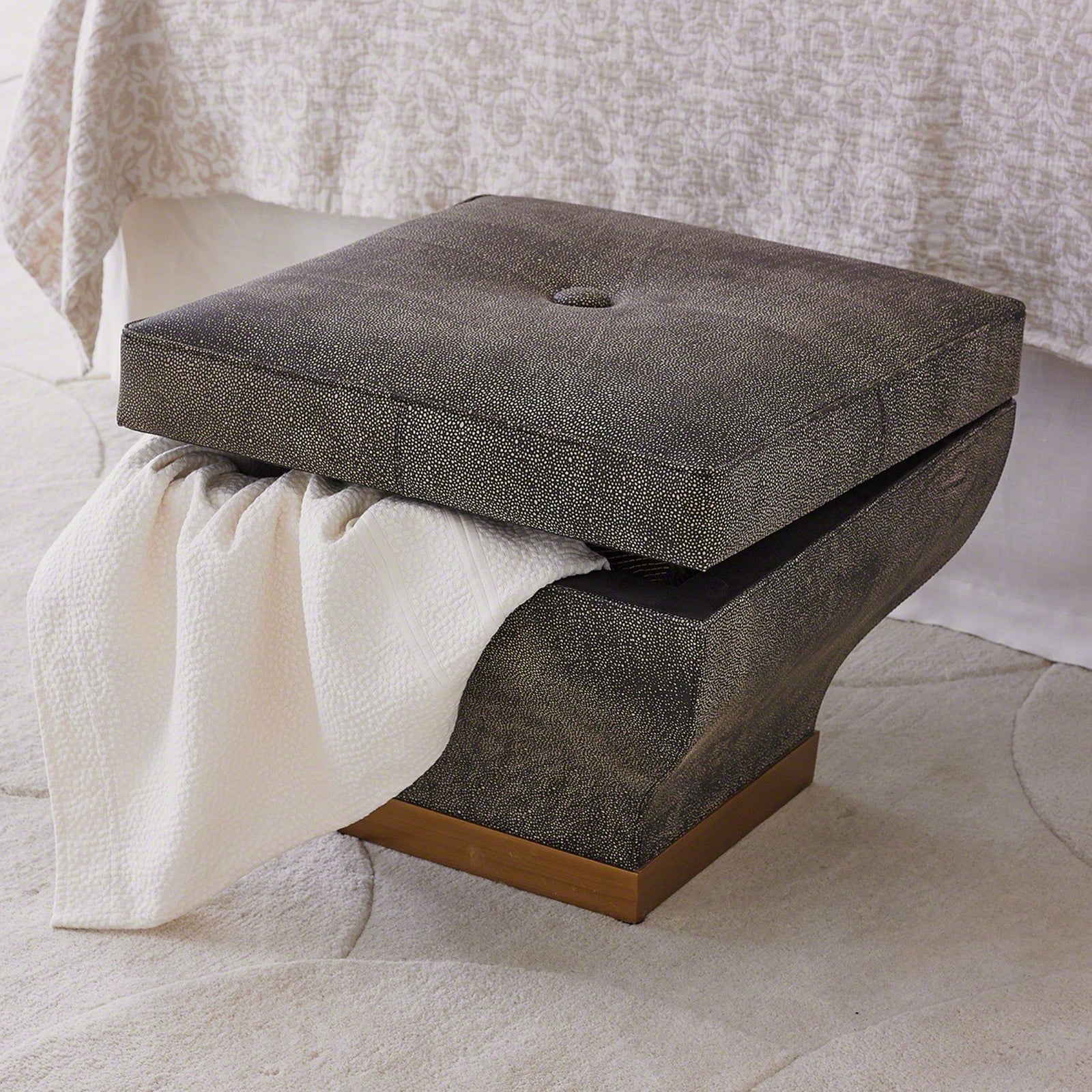 Global Views Churchill Storage Ottoman - Image 4