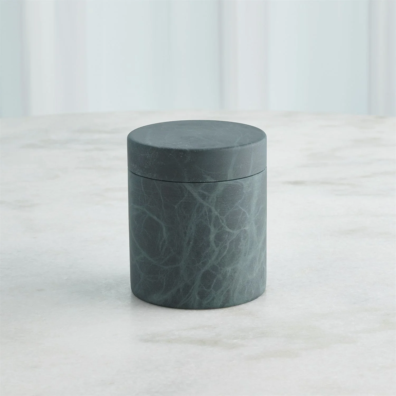 Global Views Cilindro Alabaster Box - BlackGreen - Image 10