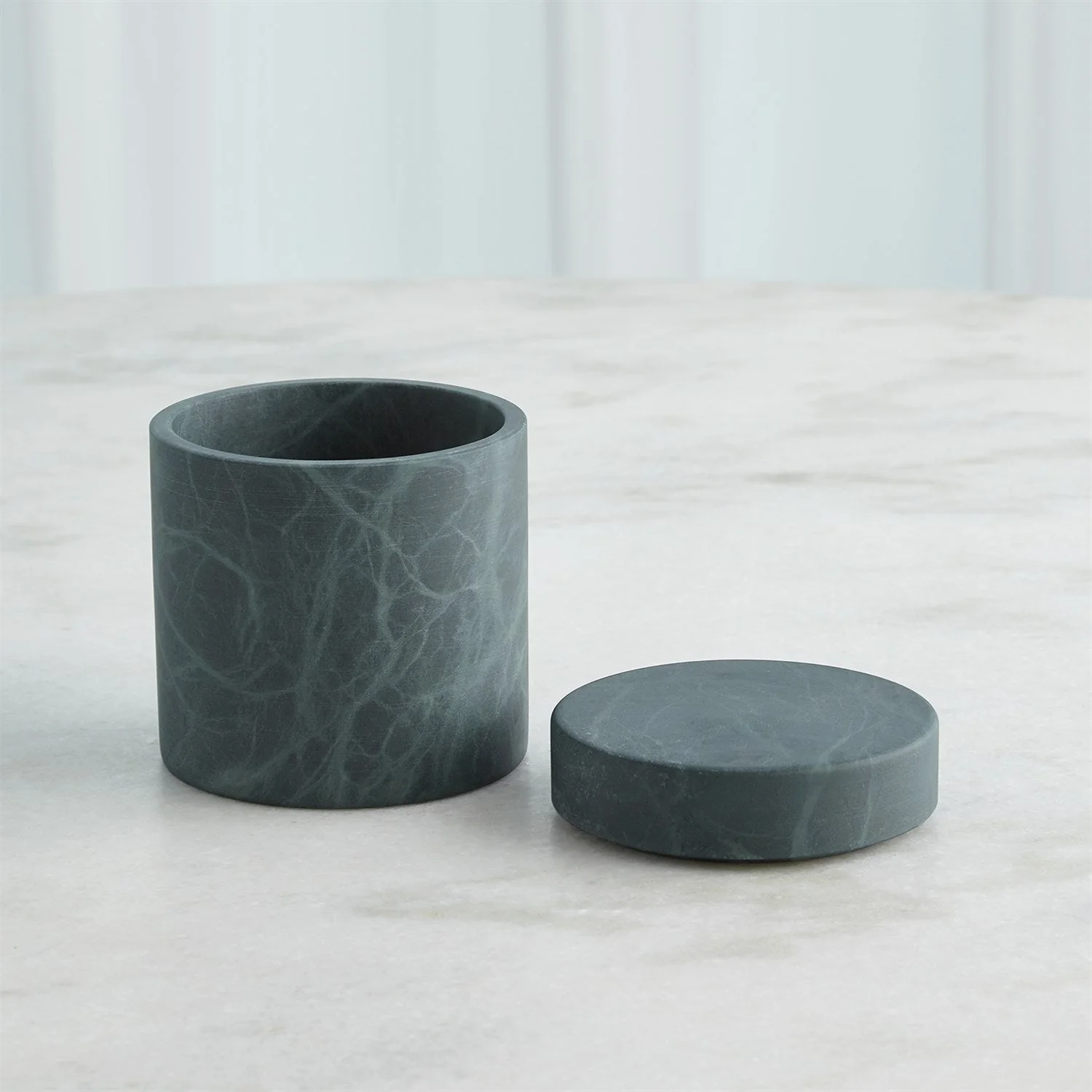 Global Views Cilindro Alabaster Box - BlackGreen - Image 11