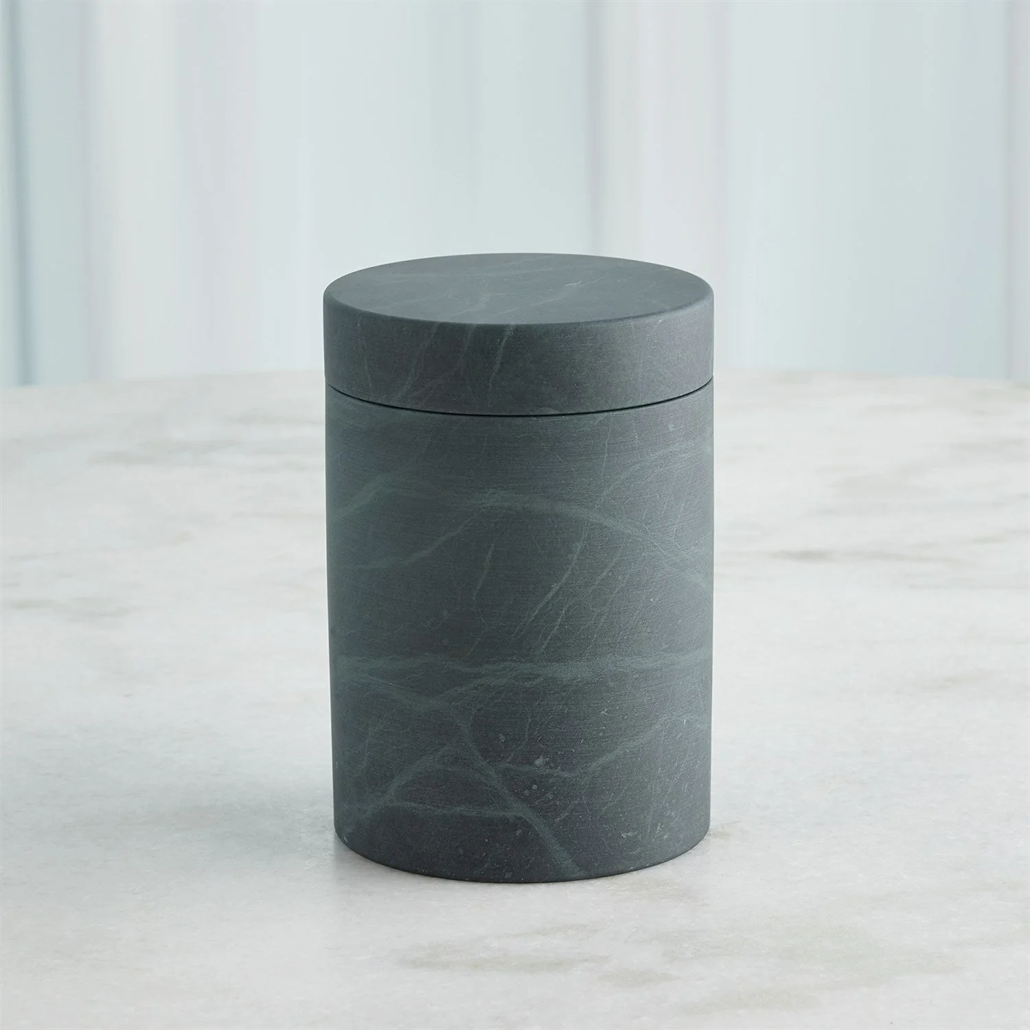 Global Views Cilindro Alabaster Box - BlackGreen - Image 7