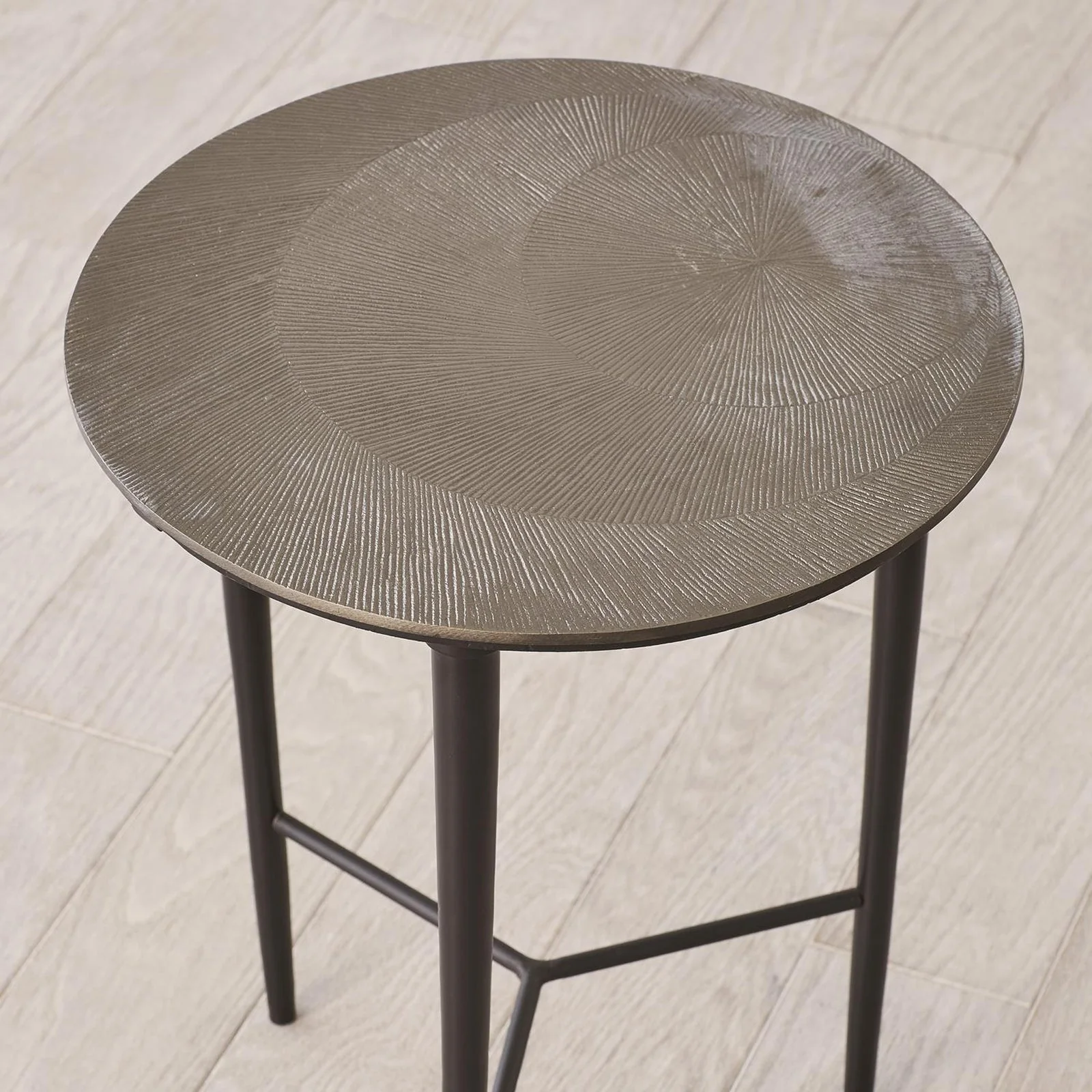 Global Views Circle Etched Accent Table - Image 8