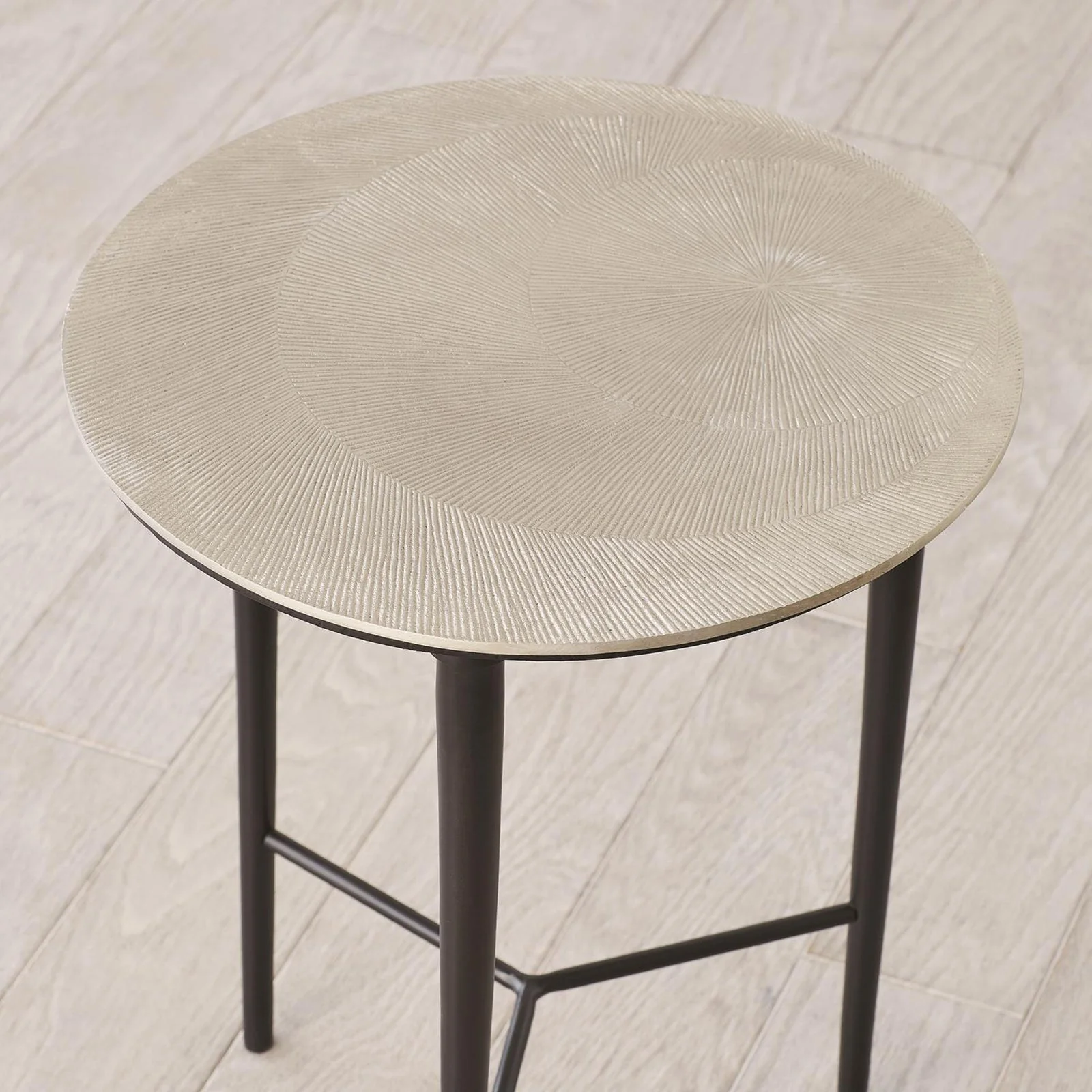 Global Views Circle Etched Accent Table - Image 9