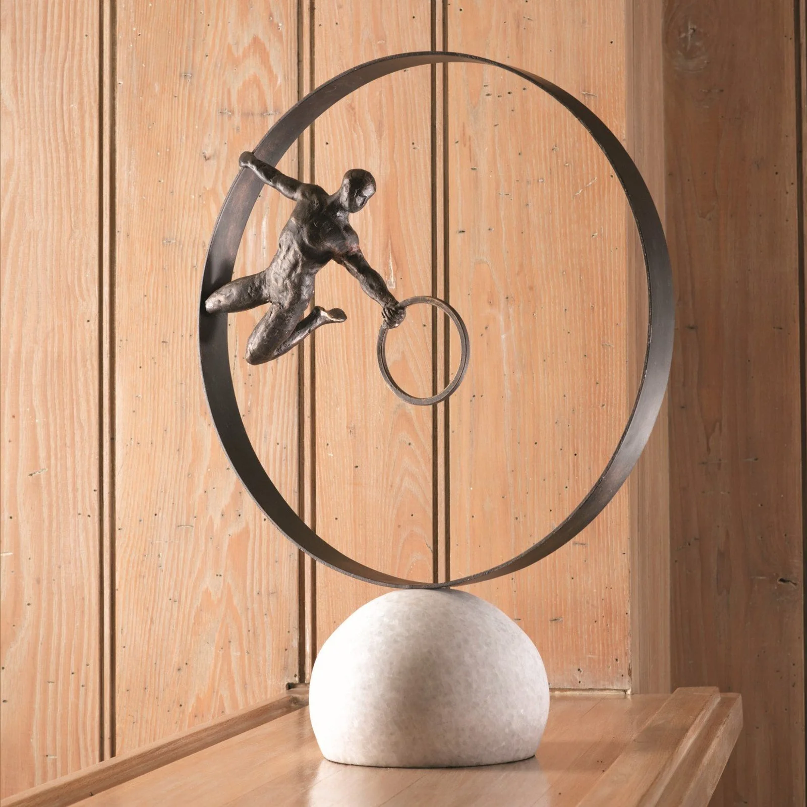 Global Views Circle in Circle Man Sculpture - Image 2