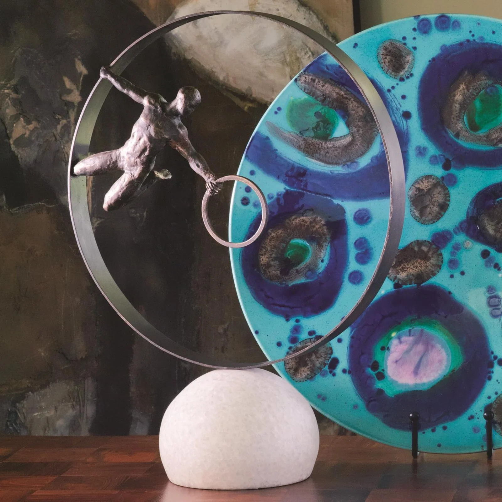 Global Views Circle in Circle Man Sculpture - Image 3
