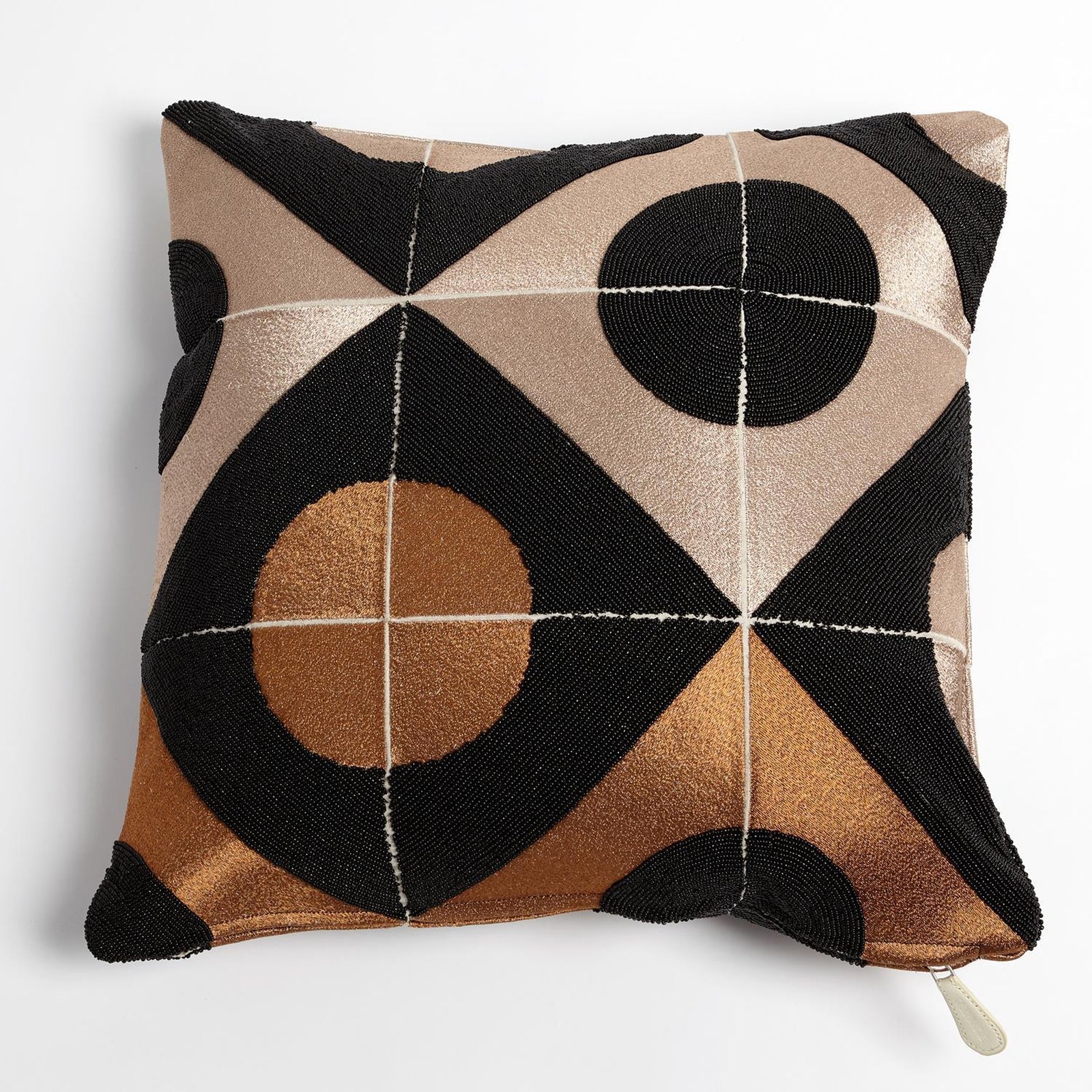 Global Views Circle Marquetry Pillow - Image 2
