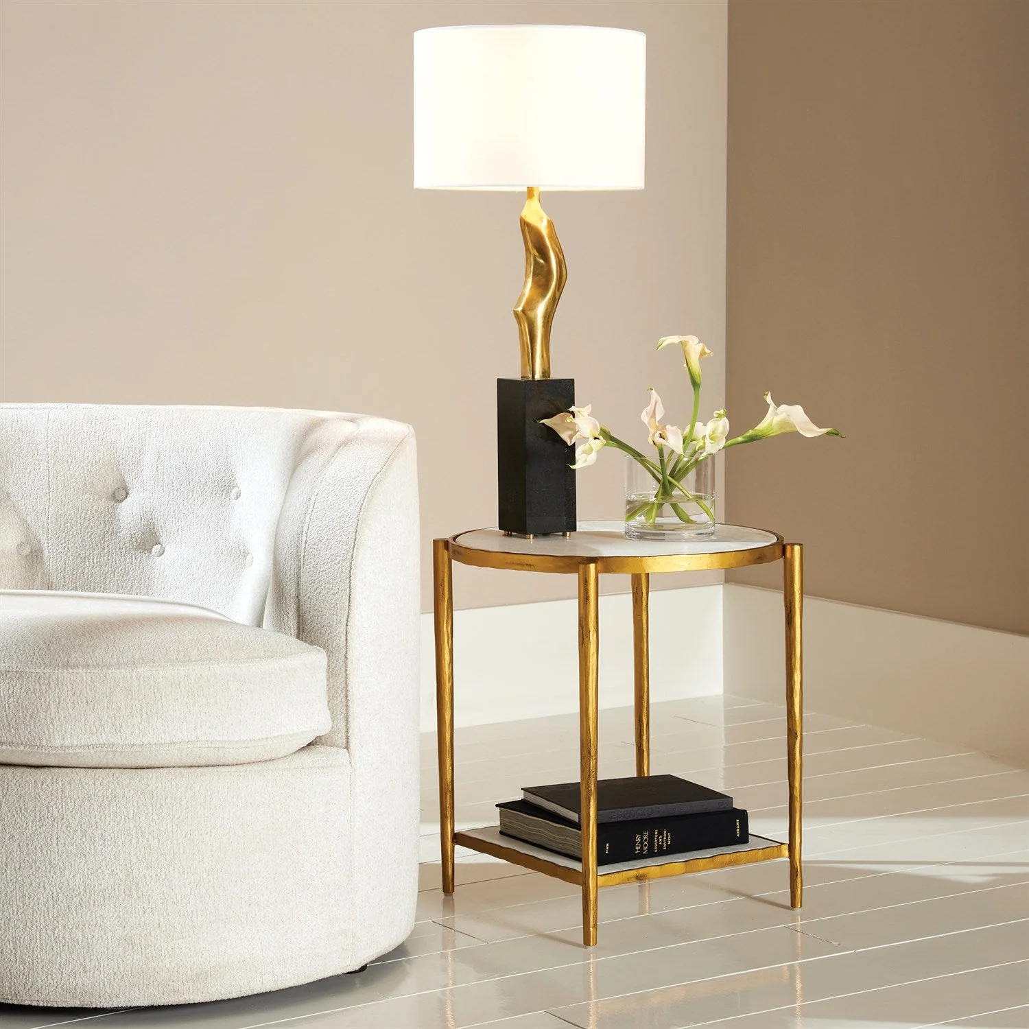 Global Views Circle/Square Side Table - Image 2