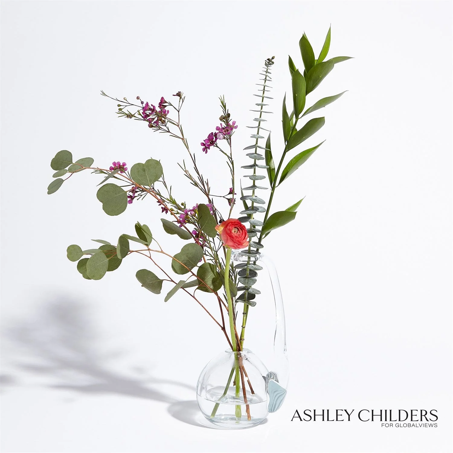 Global Views Clear Ring Flower Vase by Ashley Childers - Image 4