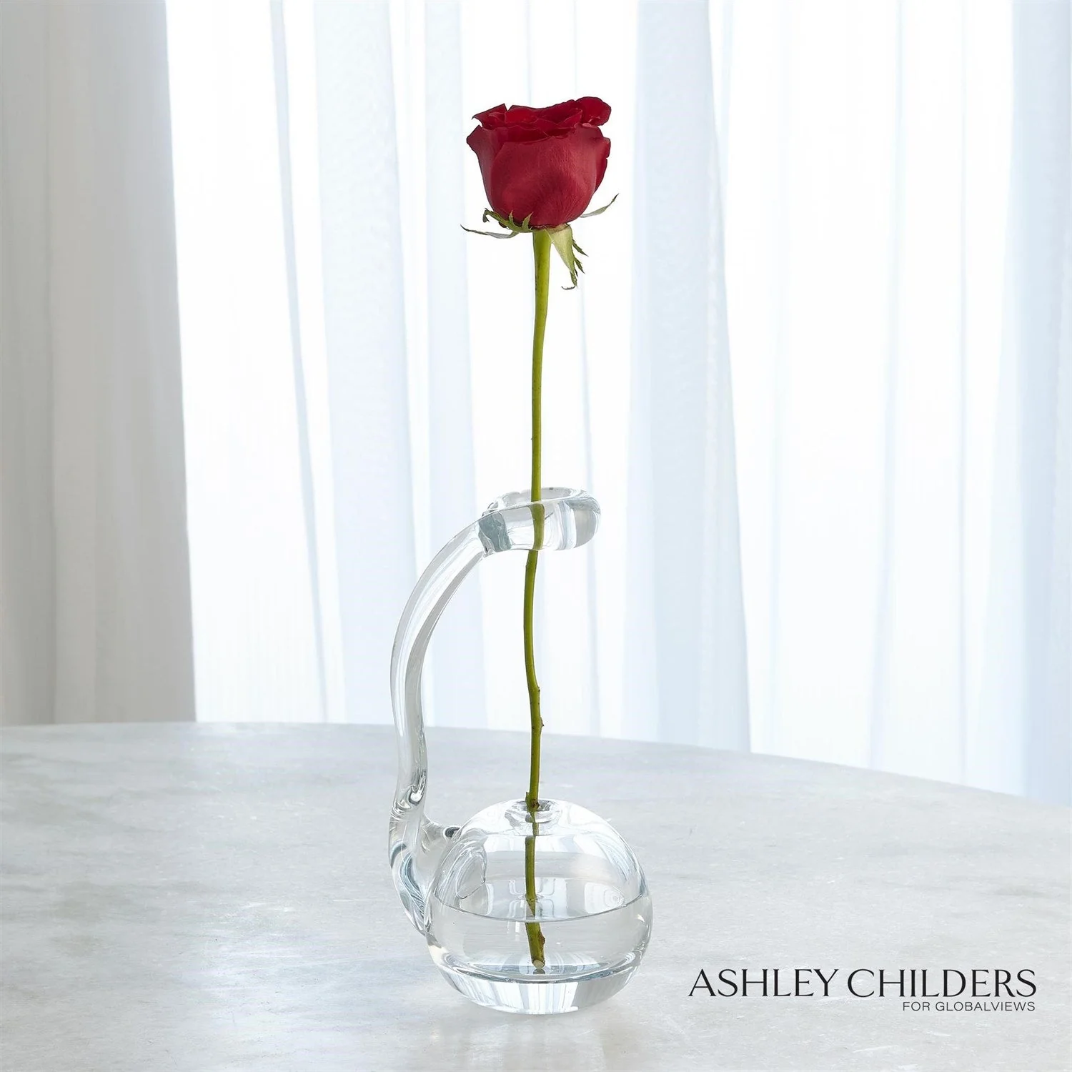 Global Views Clear Ring Flower Vase by Ashley Childers - Image 9